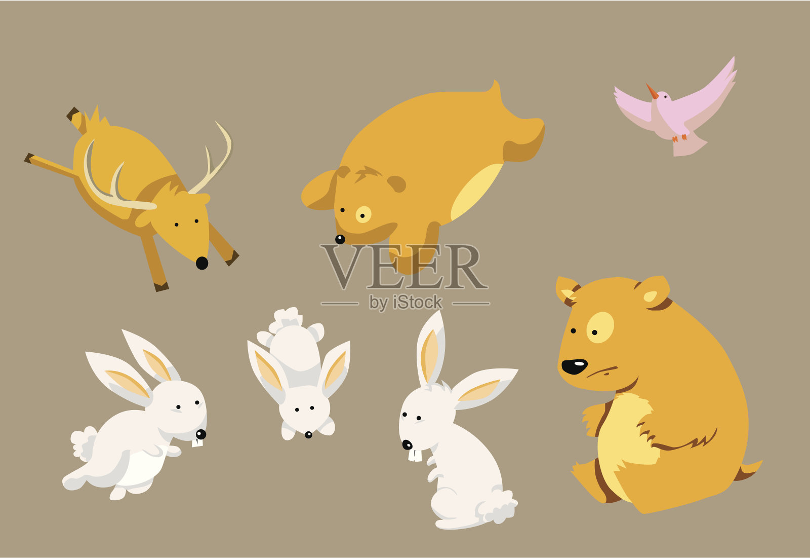 动物组插画图片素材