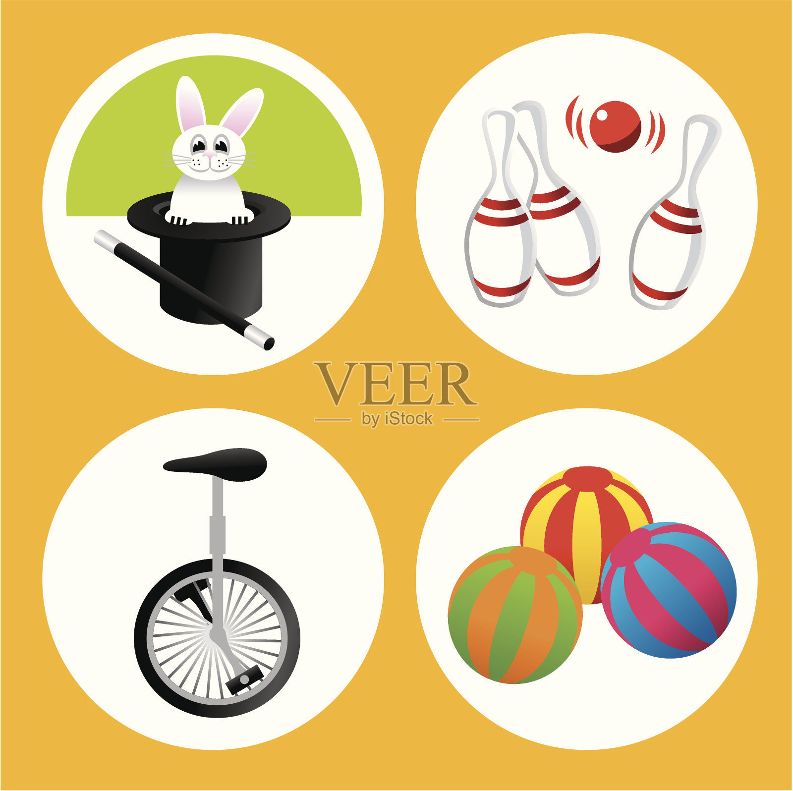 夏日派对图标插画图片素材