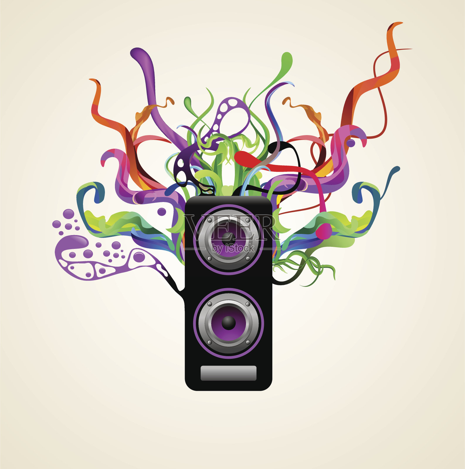 声音插画图片素材