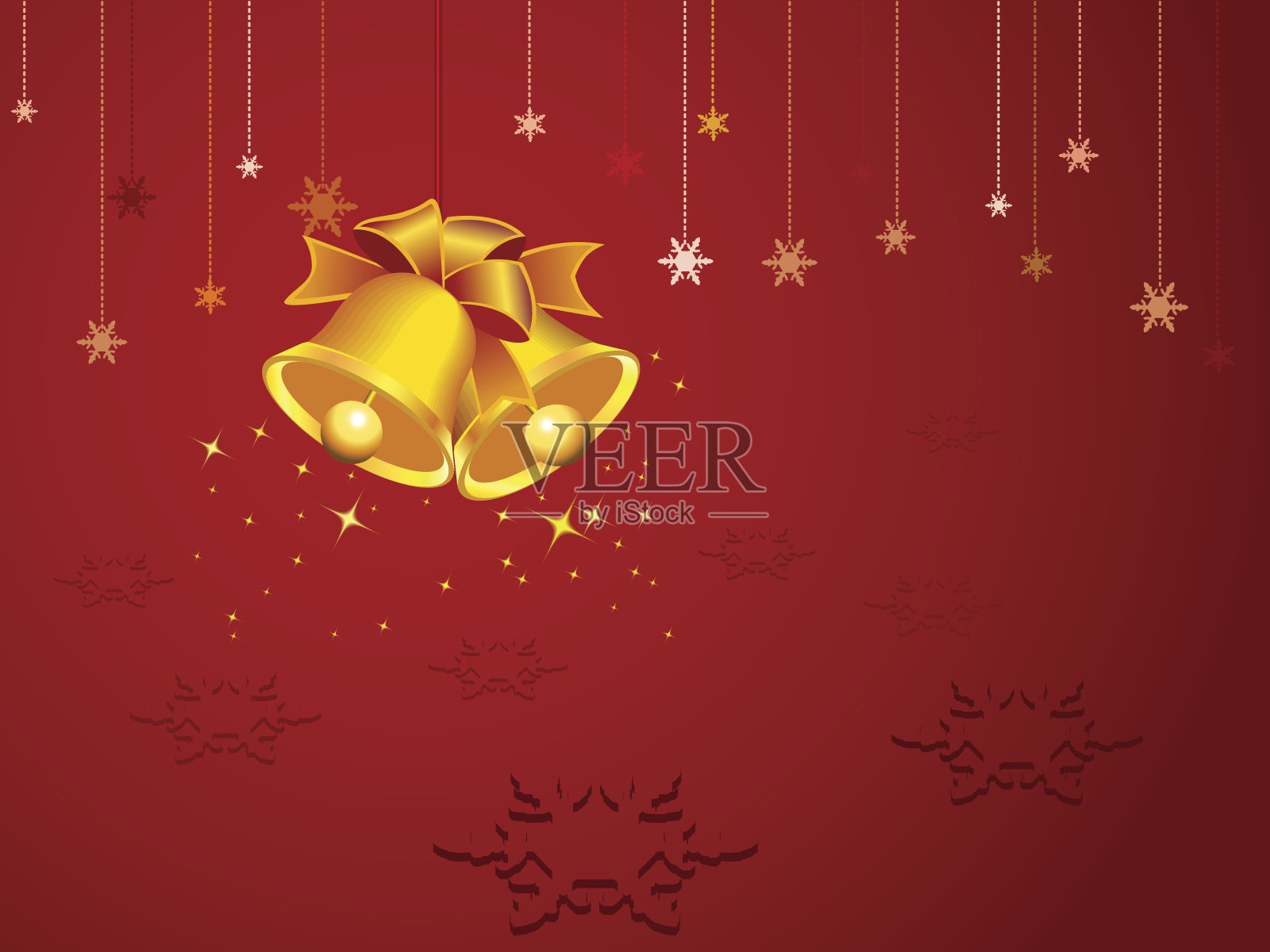 圣诞环铃插画图片素材