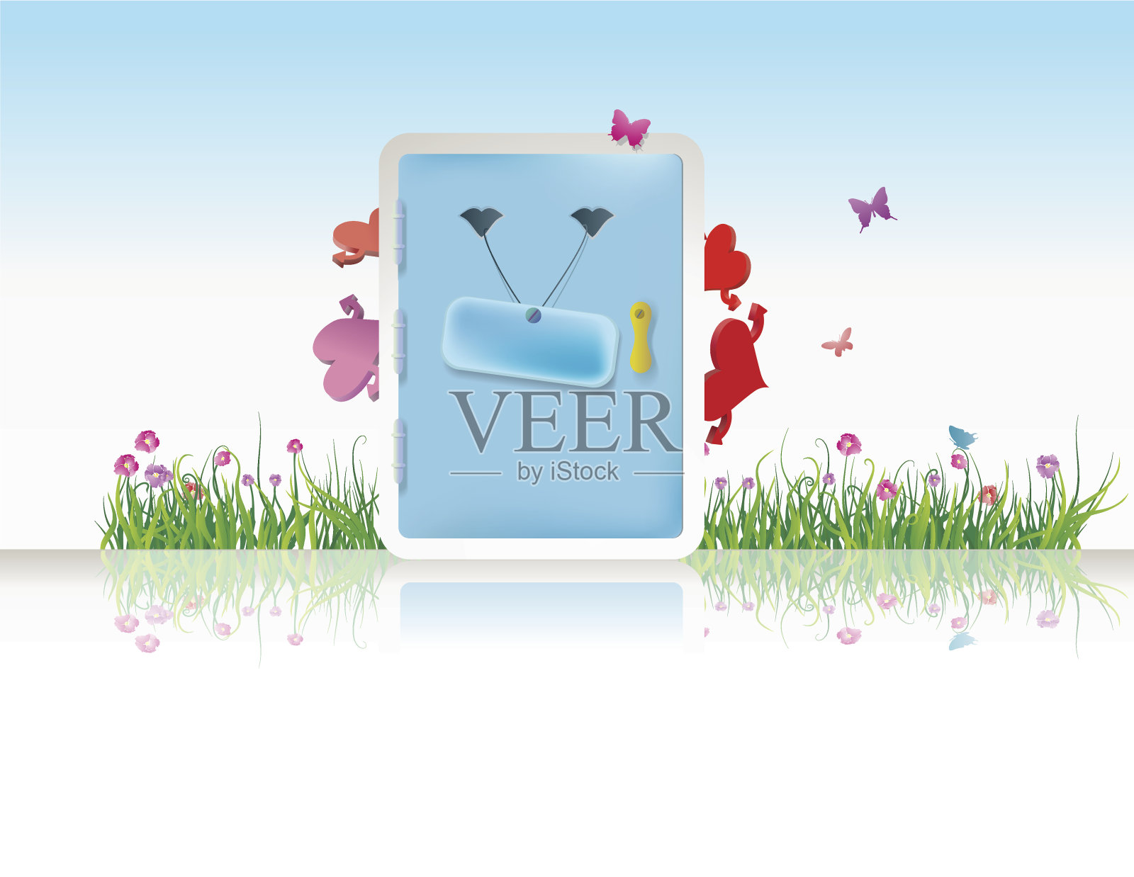 进入网站模板插画图片素材