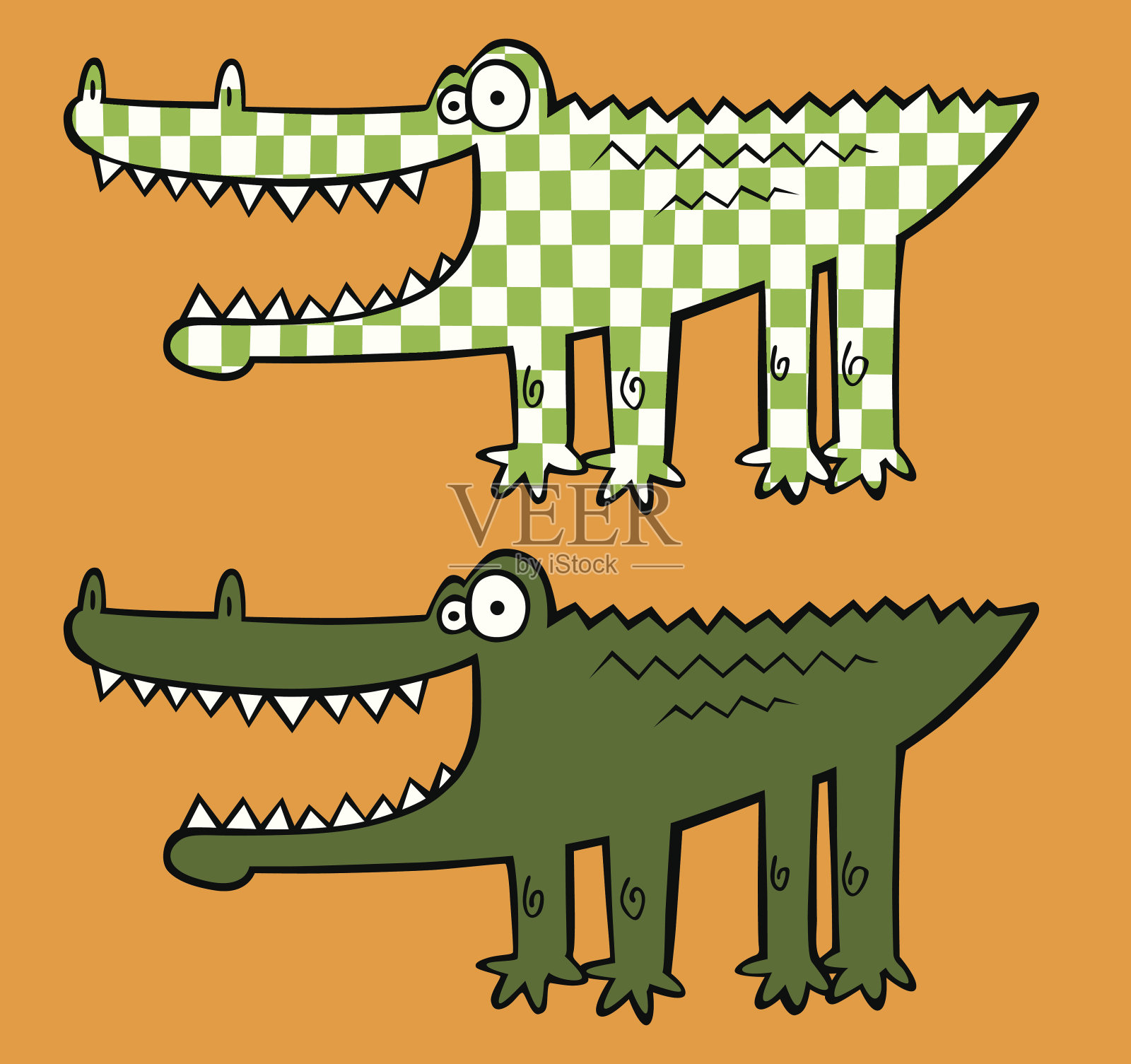 微笑检查鳄鱼设计元素图片