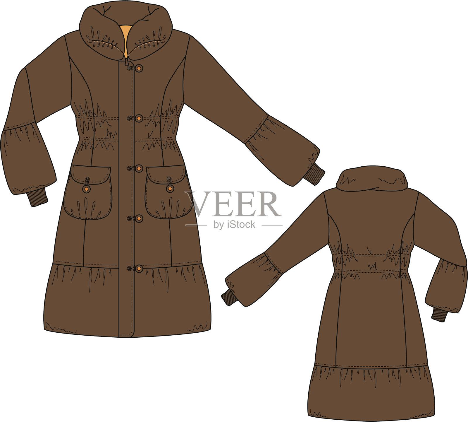 外套女设计元素图片