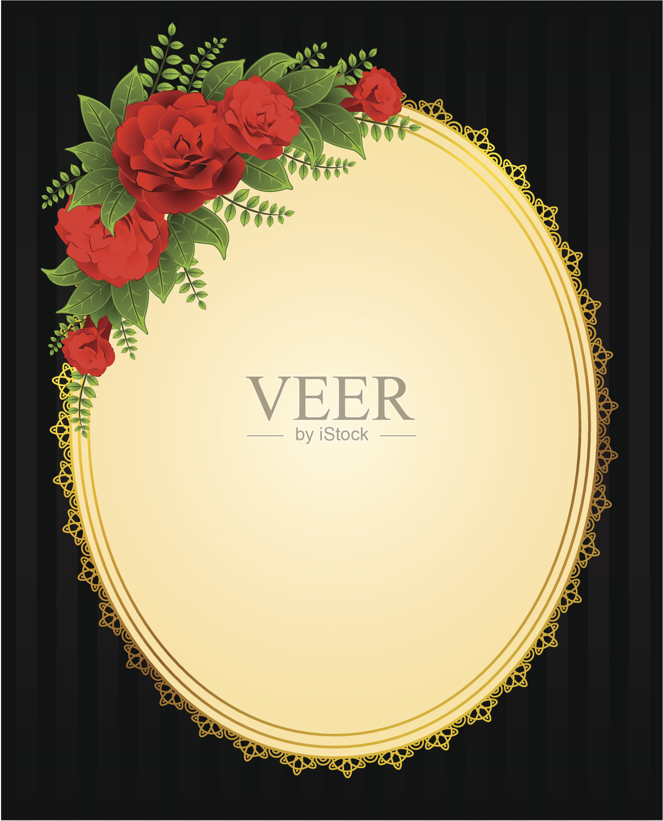 美丽的背景与鲜花。向量插画图片素材