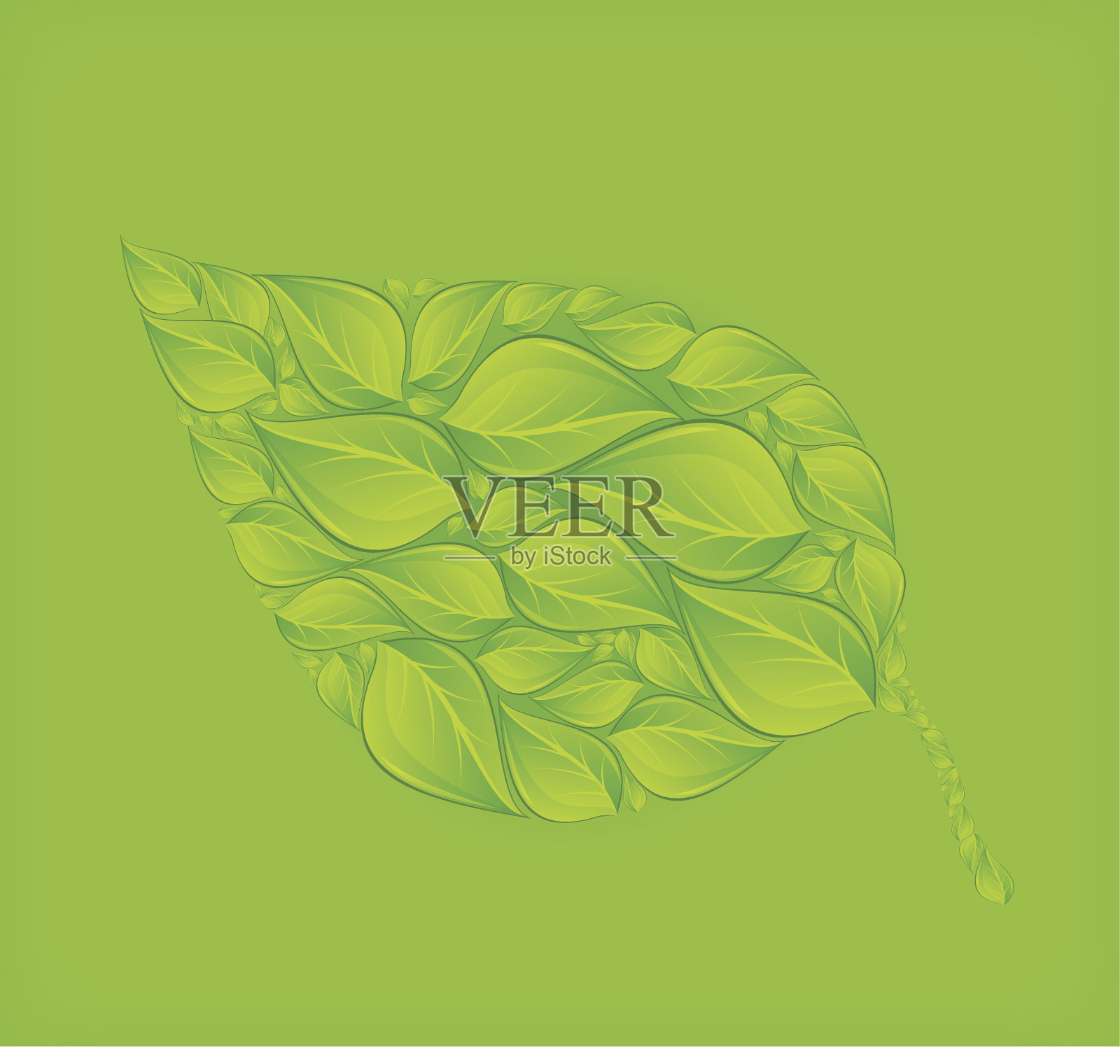 摘叶上绿插画图片素材