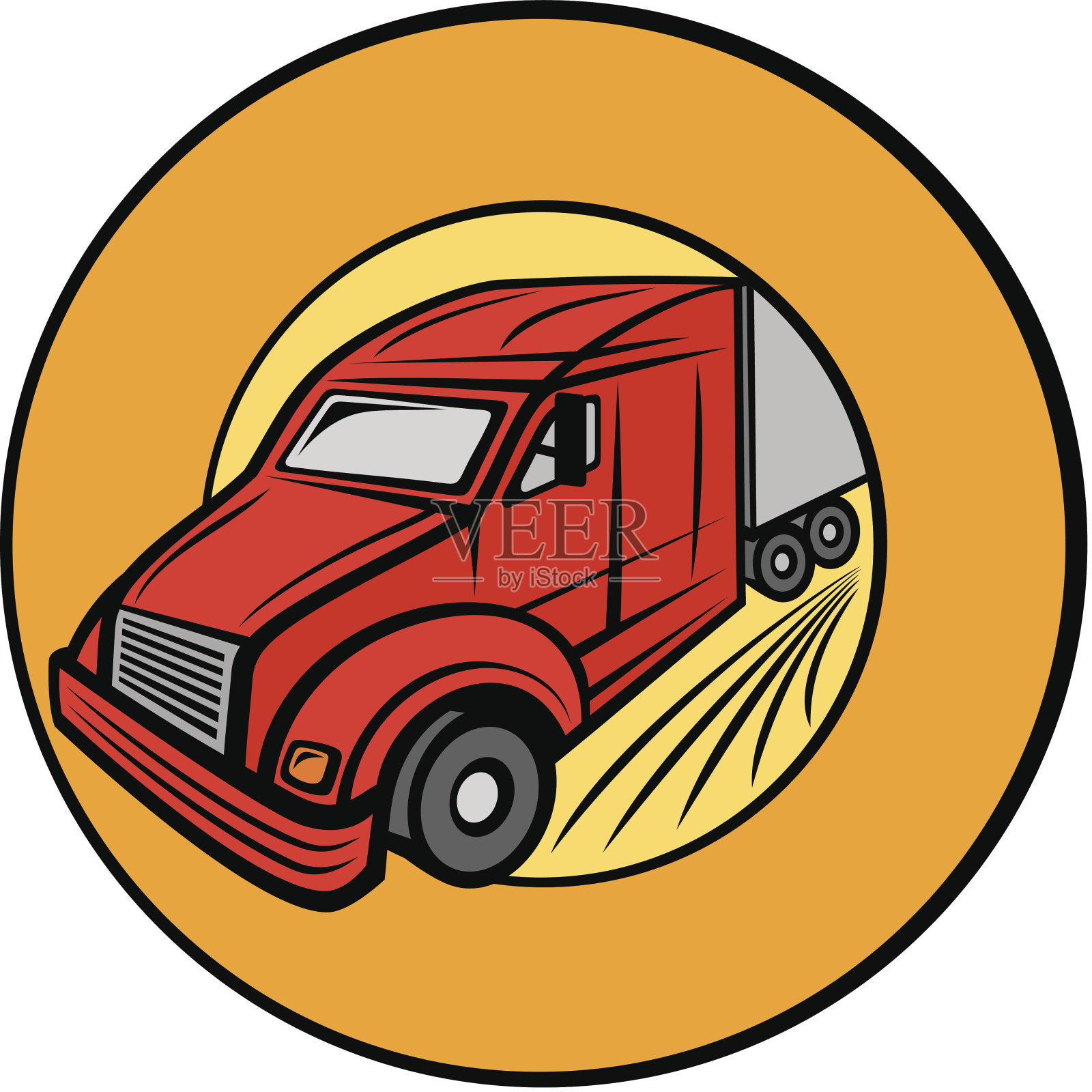 送货卡车插画图片素材