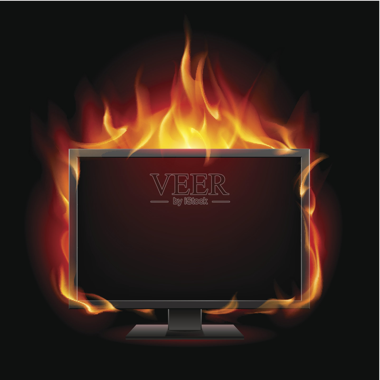 燃烧的监控设计元素图片