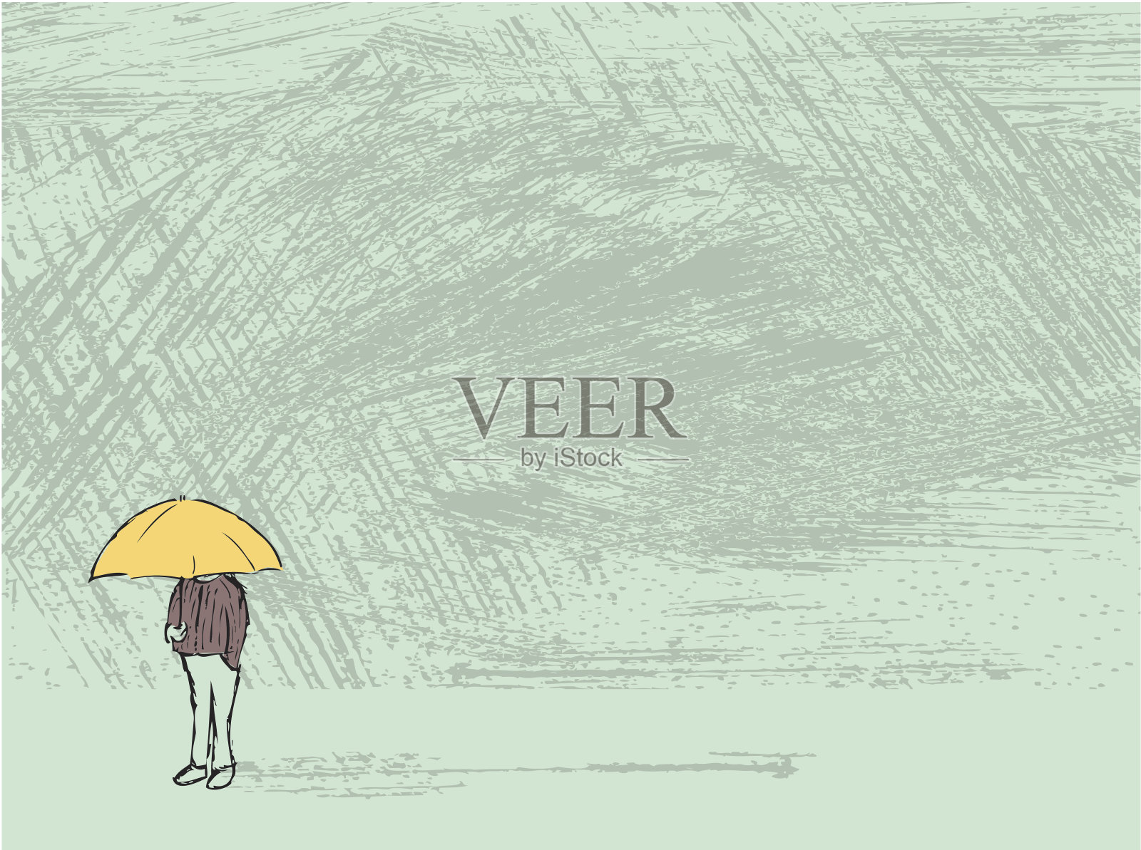 雨天插画图片素材