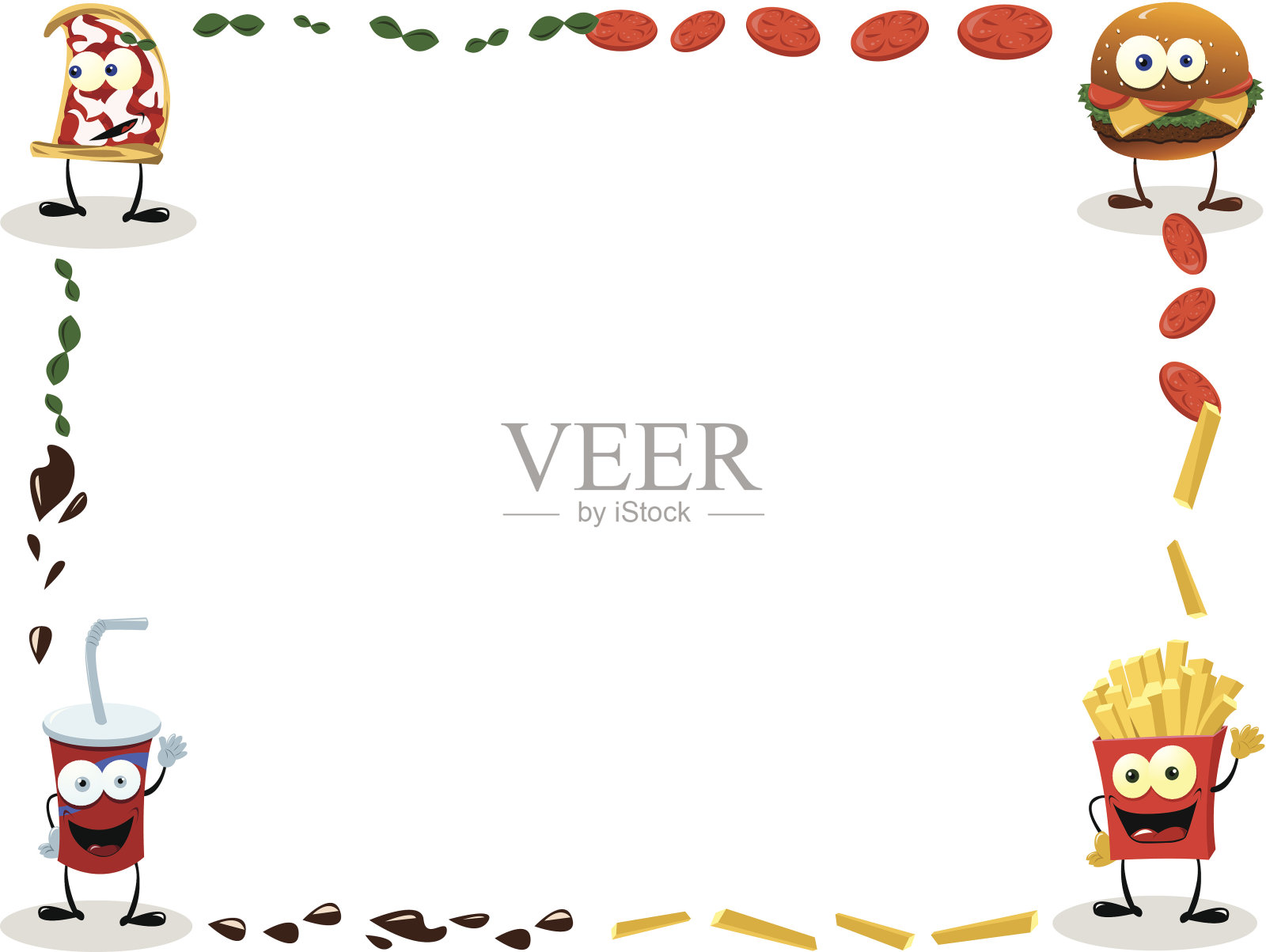 横向菜单框架插画图片素材