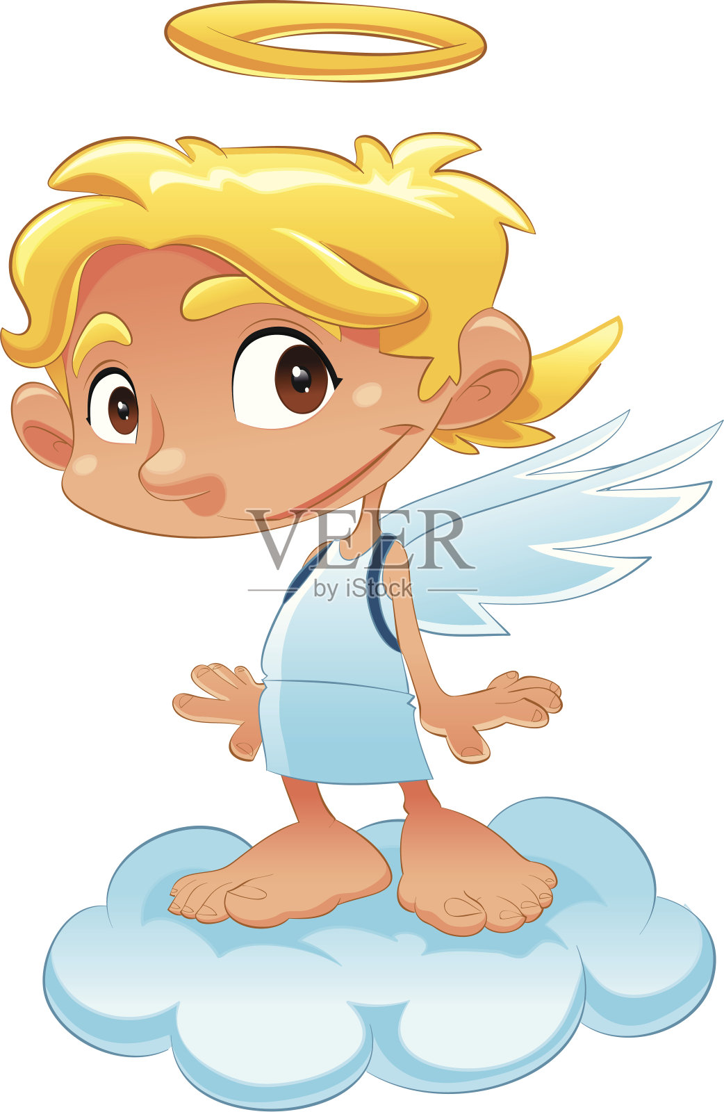 宝贝天使插画图片素材