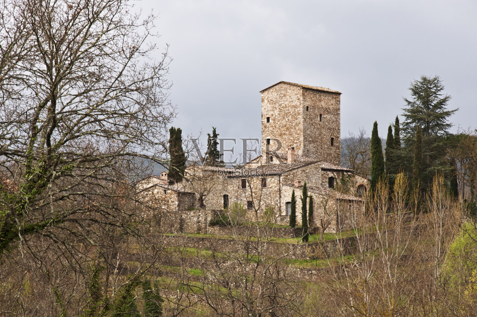 托斯卡纳城堡照片摄影图片