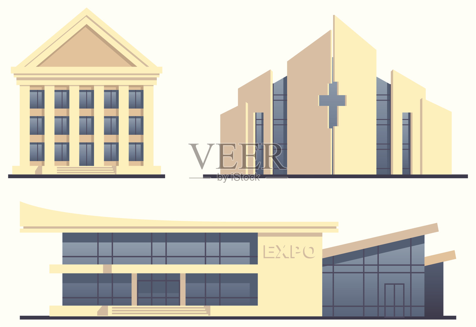 景点图标插画图片素材