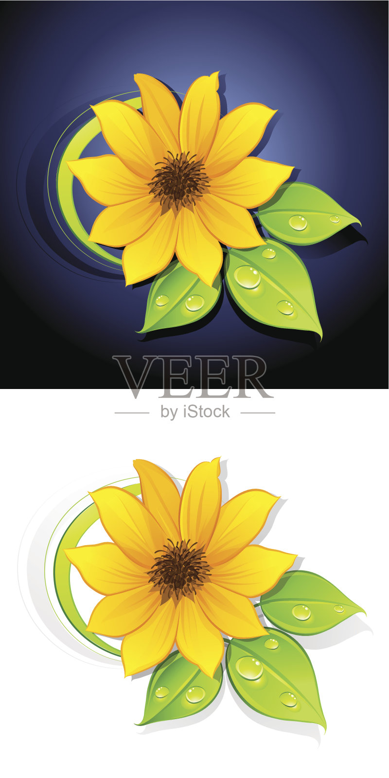 向日葵插画图片素材