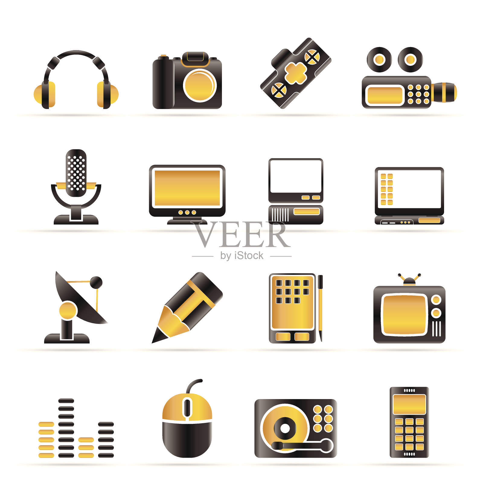 媒体设备图标图标素材