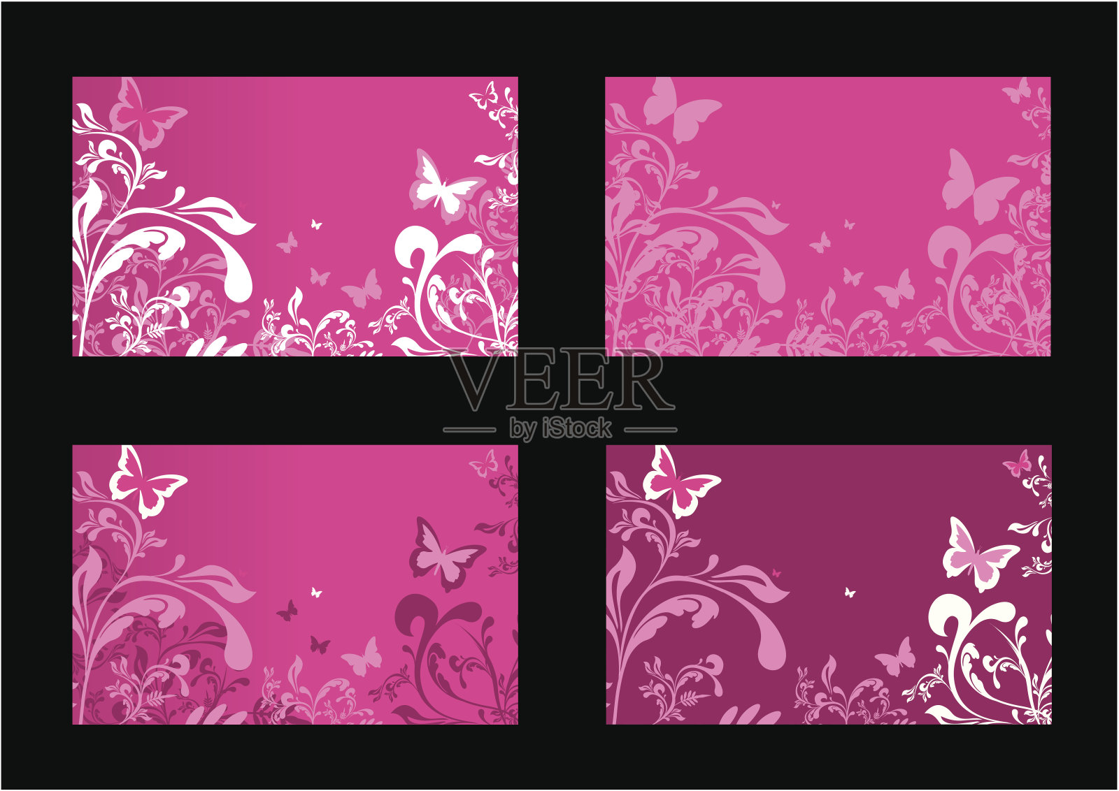 花的名片插画图片素材