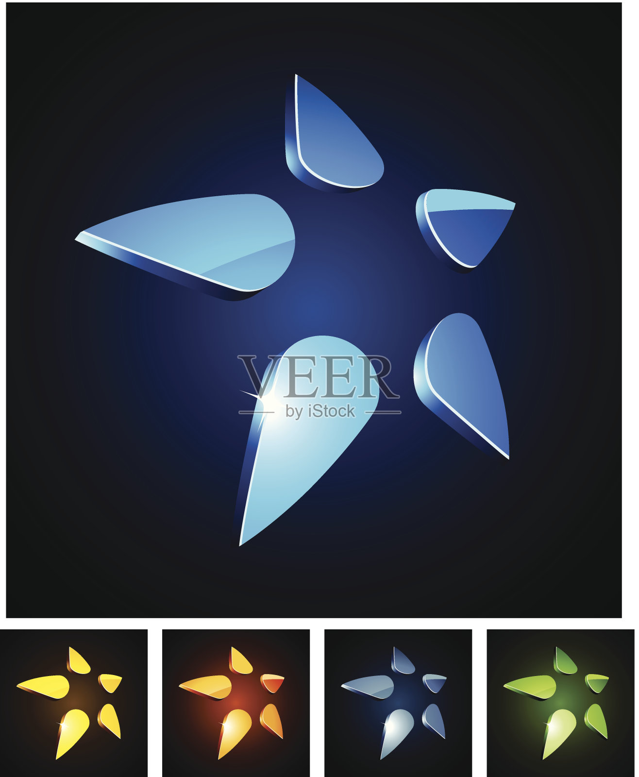 3 d星象征。插画图片素材