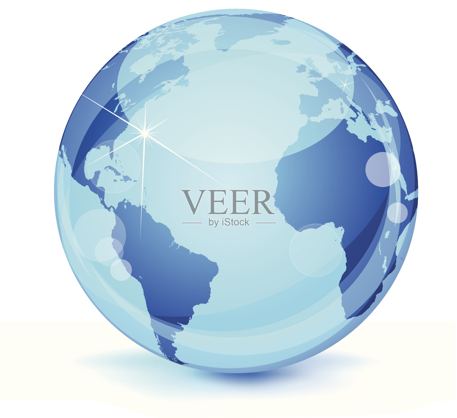 光滑的玻璃球插画图片素材