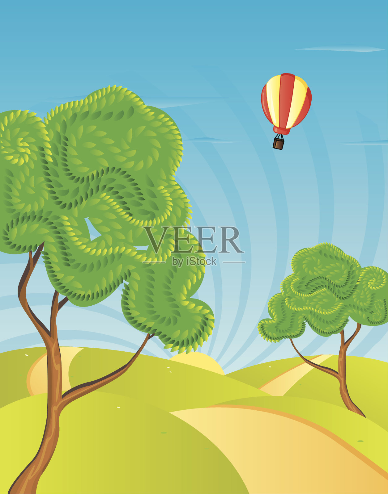 热气球插画图片素材