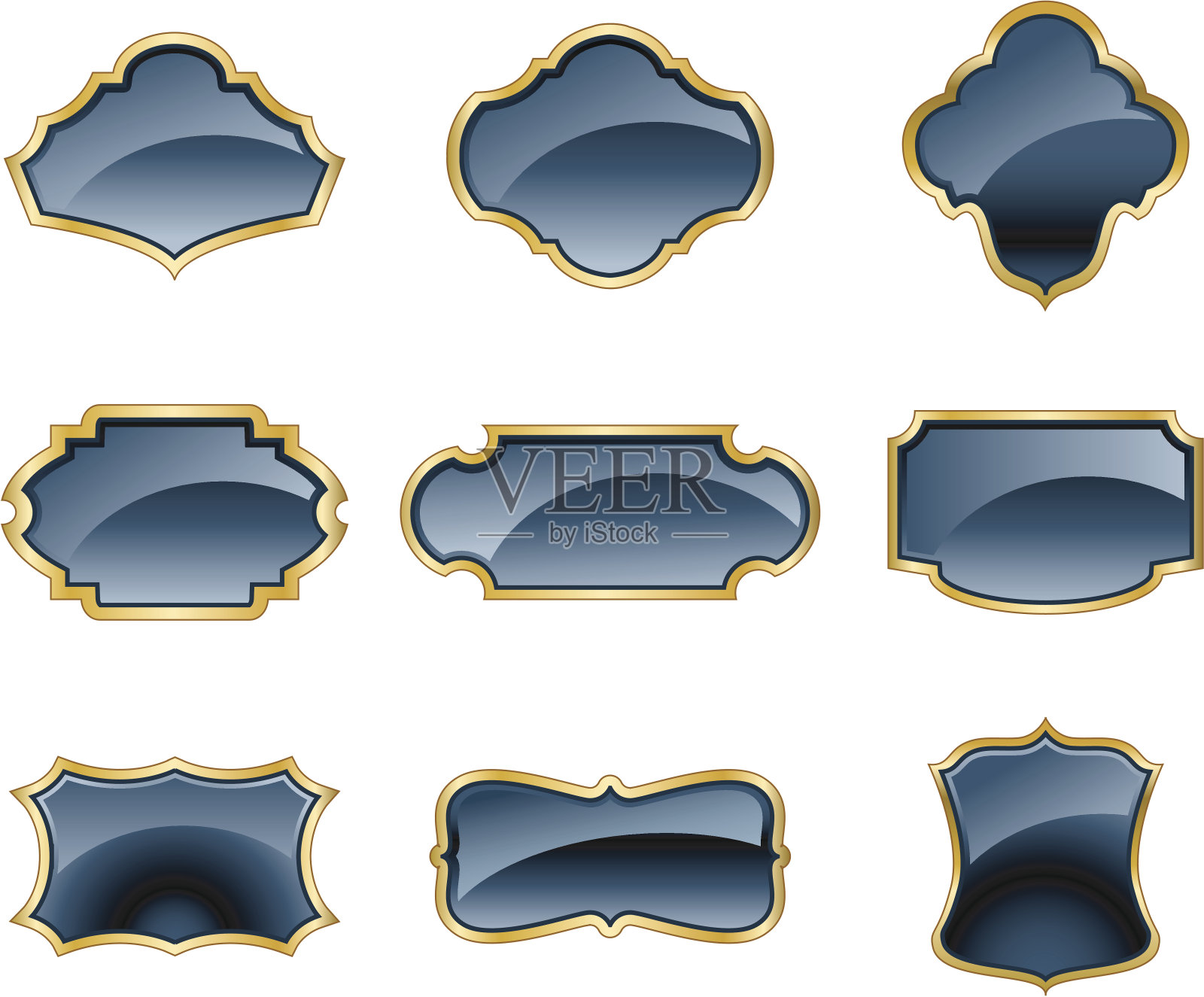 玻璃标签插画图片素材