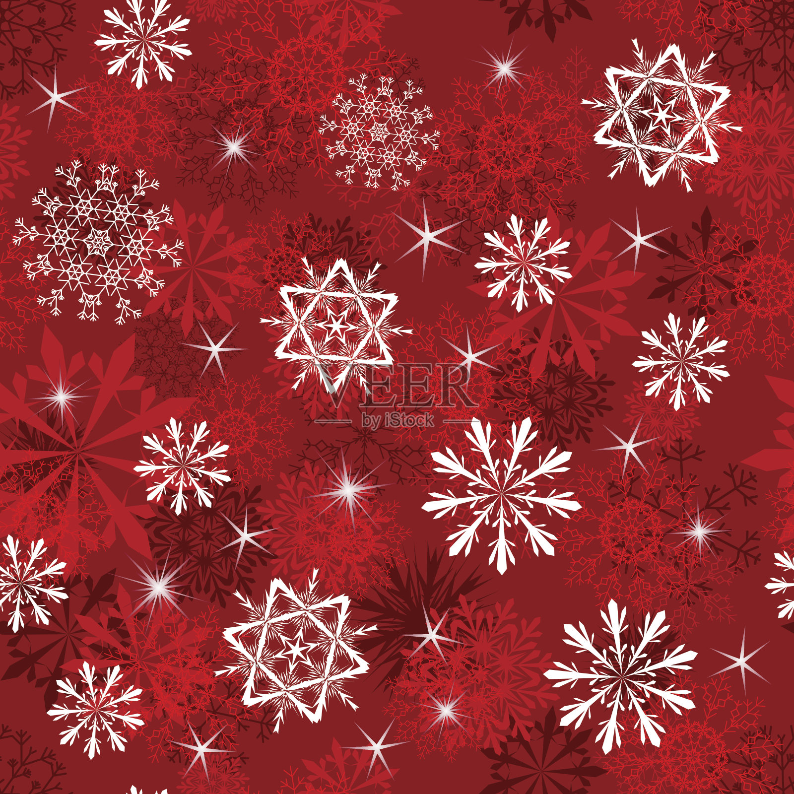 无缝的雪花背景插画图片素材