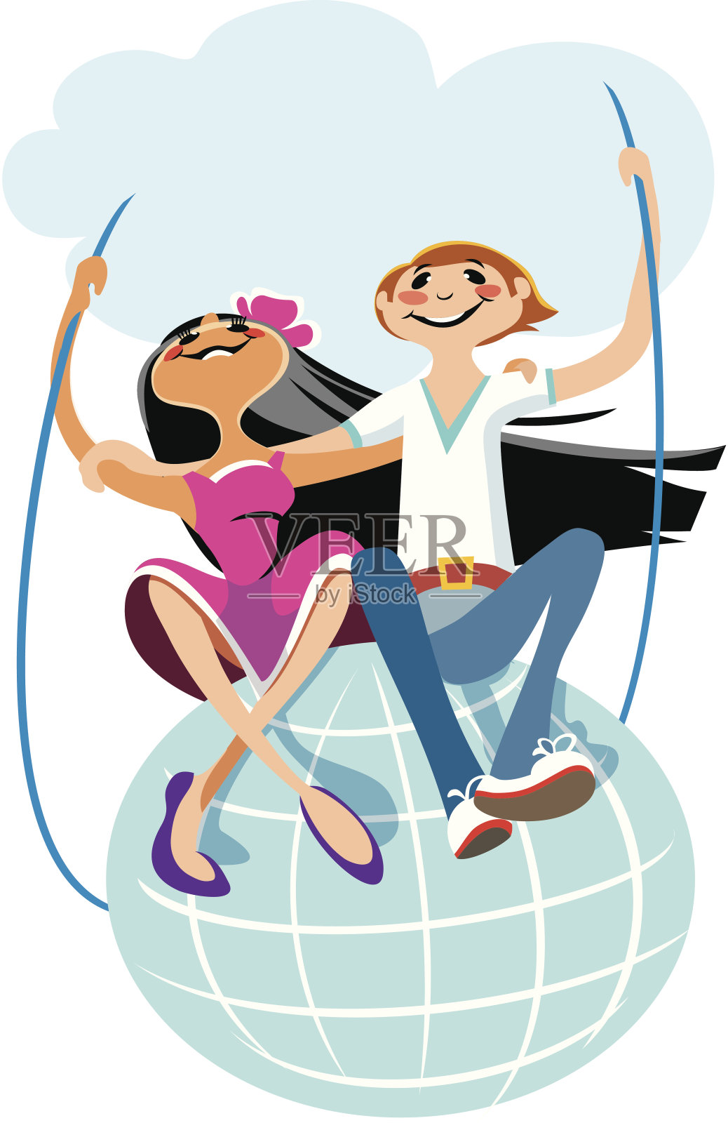 情人插画图片素材