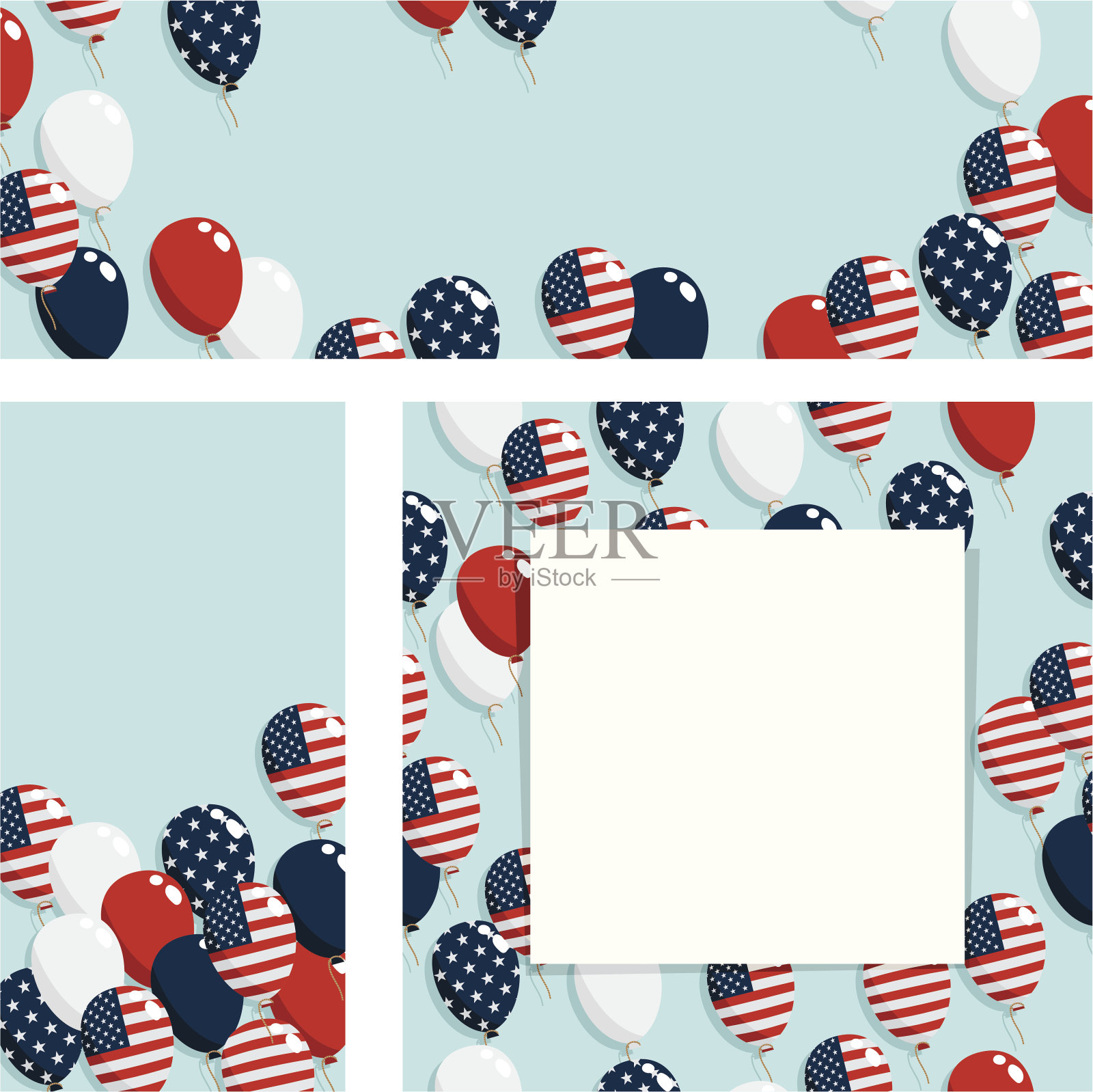 美国横幅插画图片素材