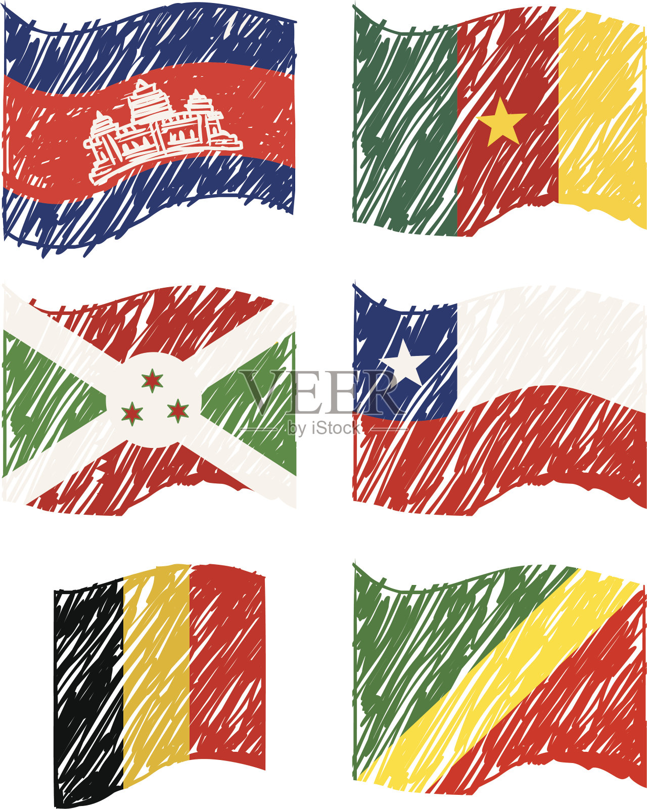 手绘矢量标志插画图片素材