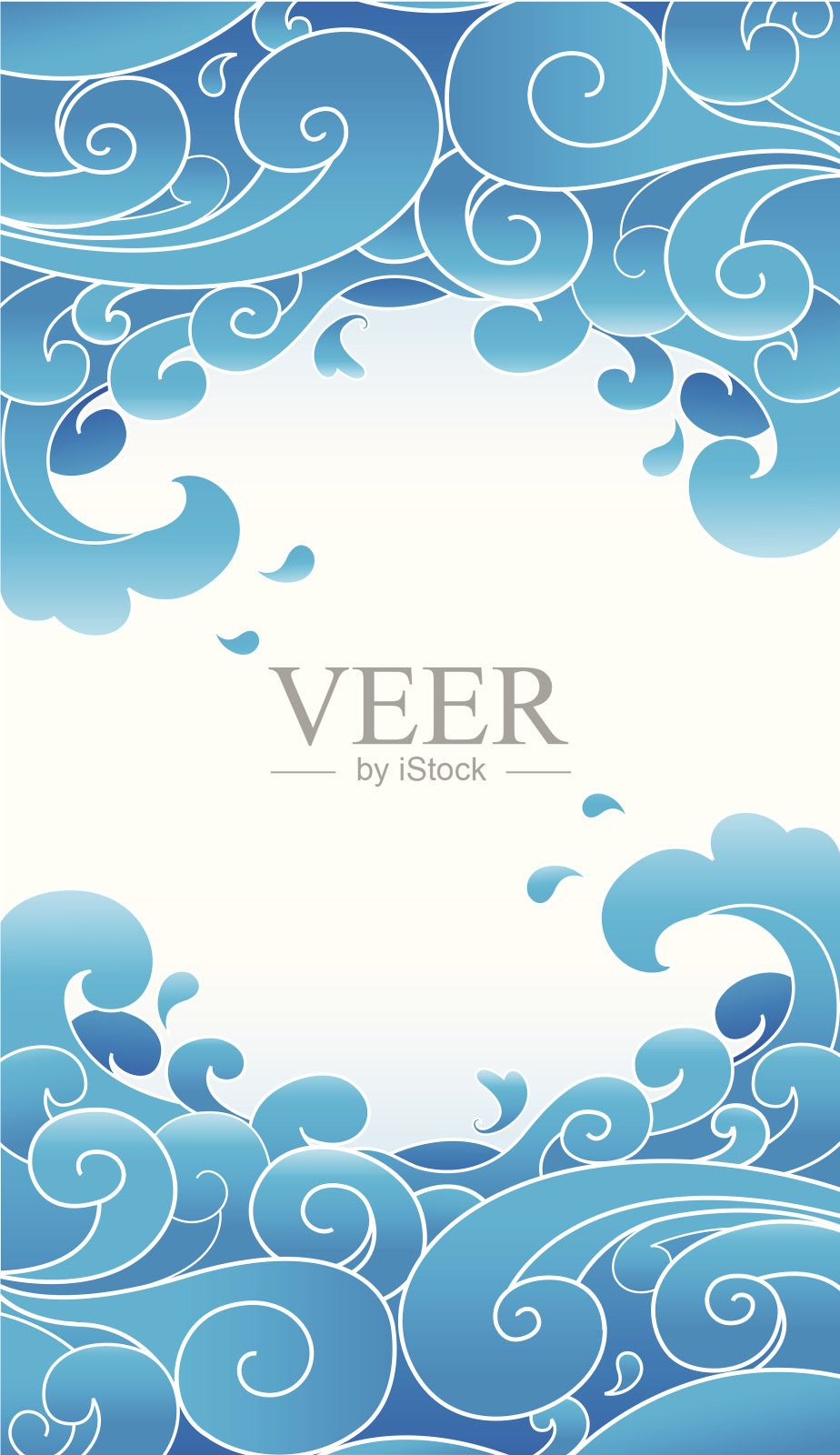 水波插画图片素材