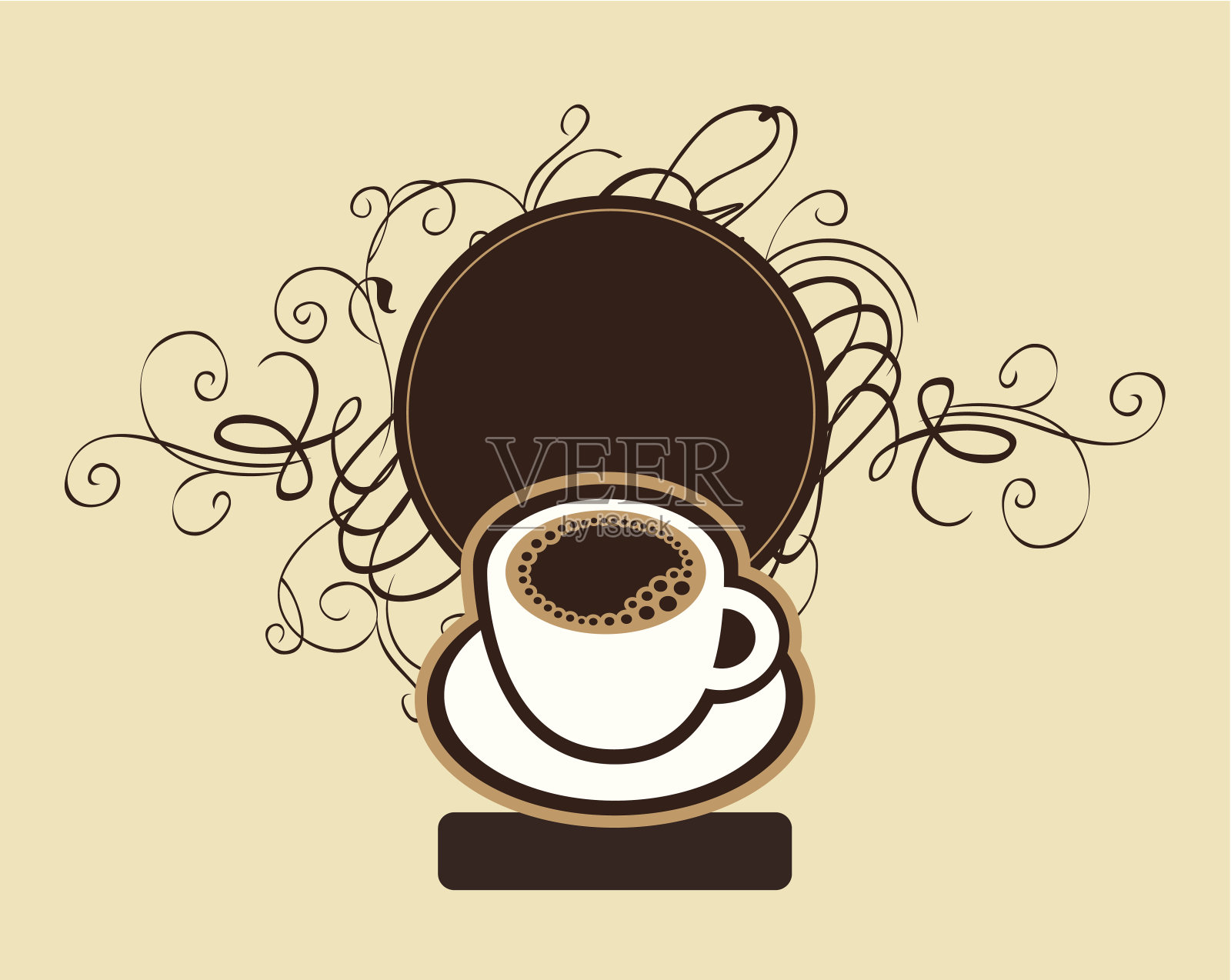 一杯咖啡插画图片素材