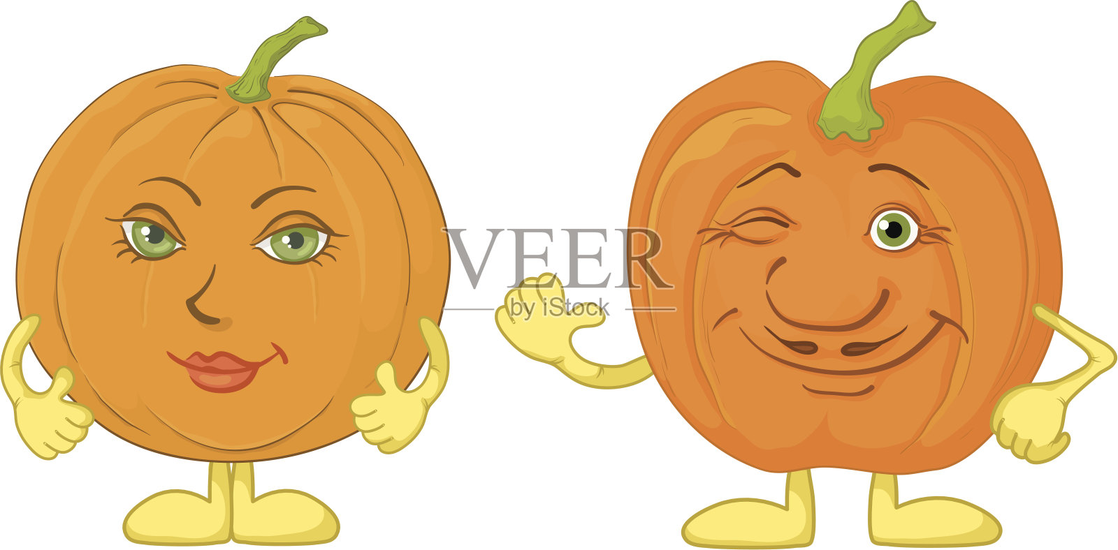 南瓜的性格设计元素图片