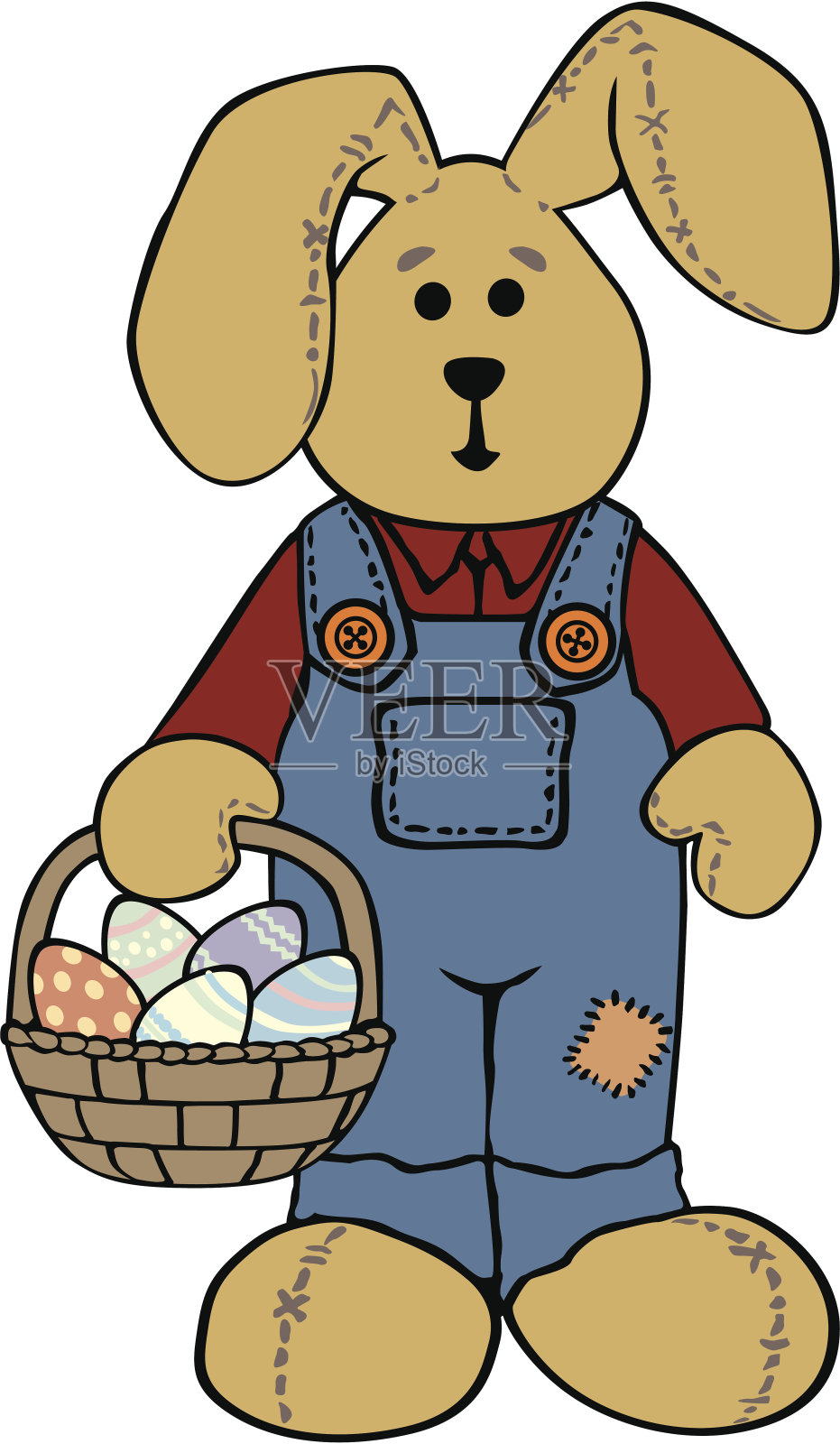 国家复活节兔子插画图片素材