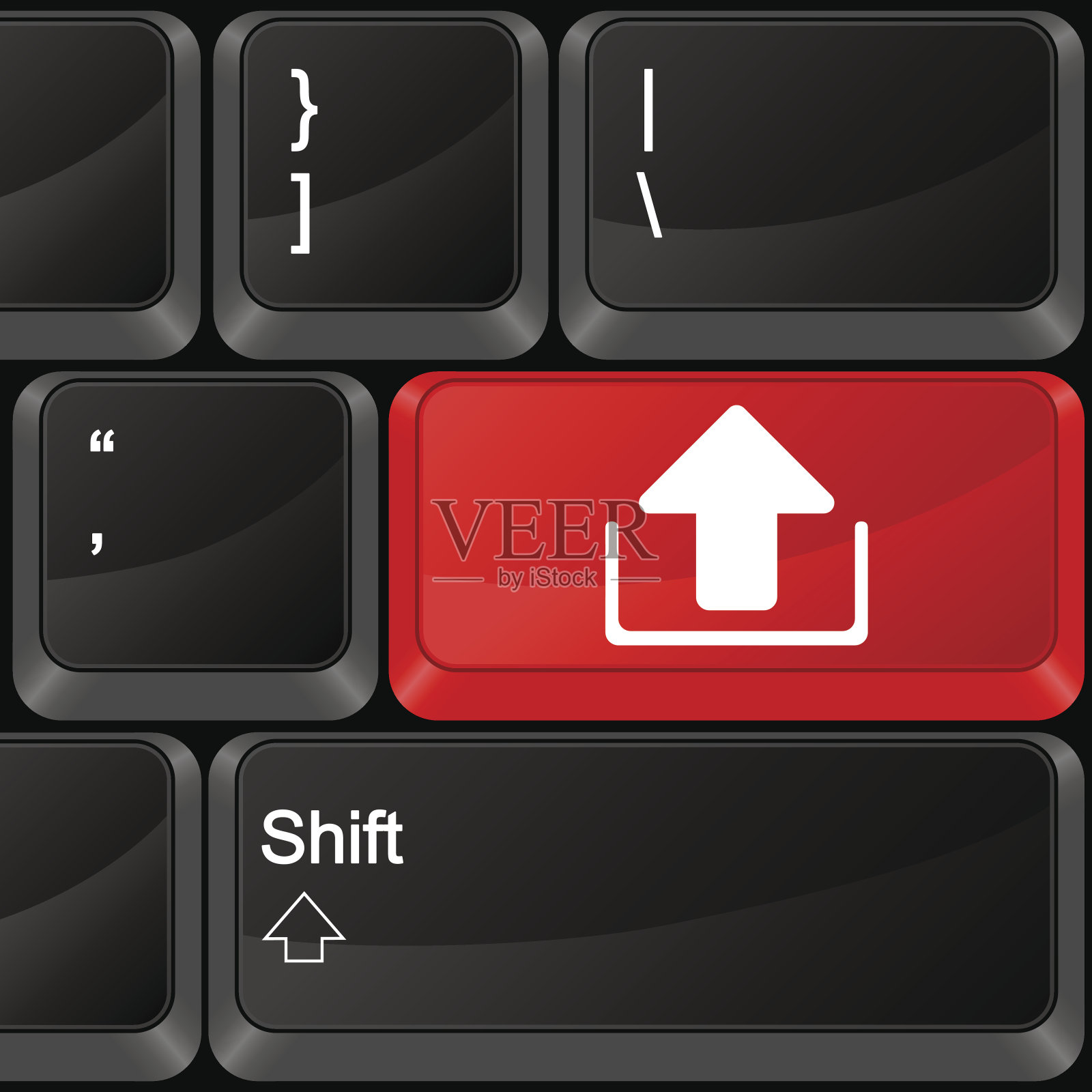 电脑按钮上传设计元素图片
