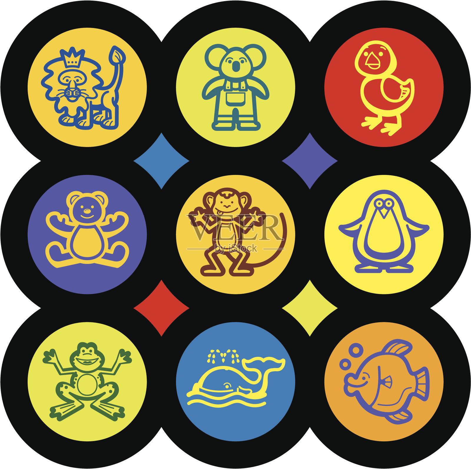 婴儿和儿童图标系列插画图片素材