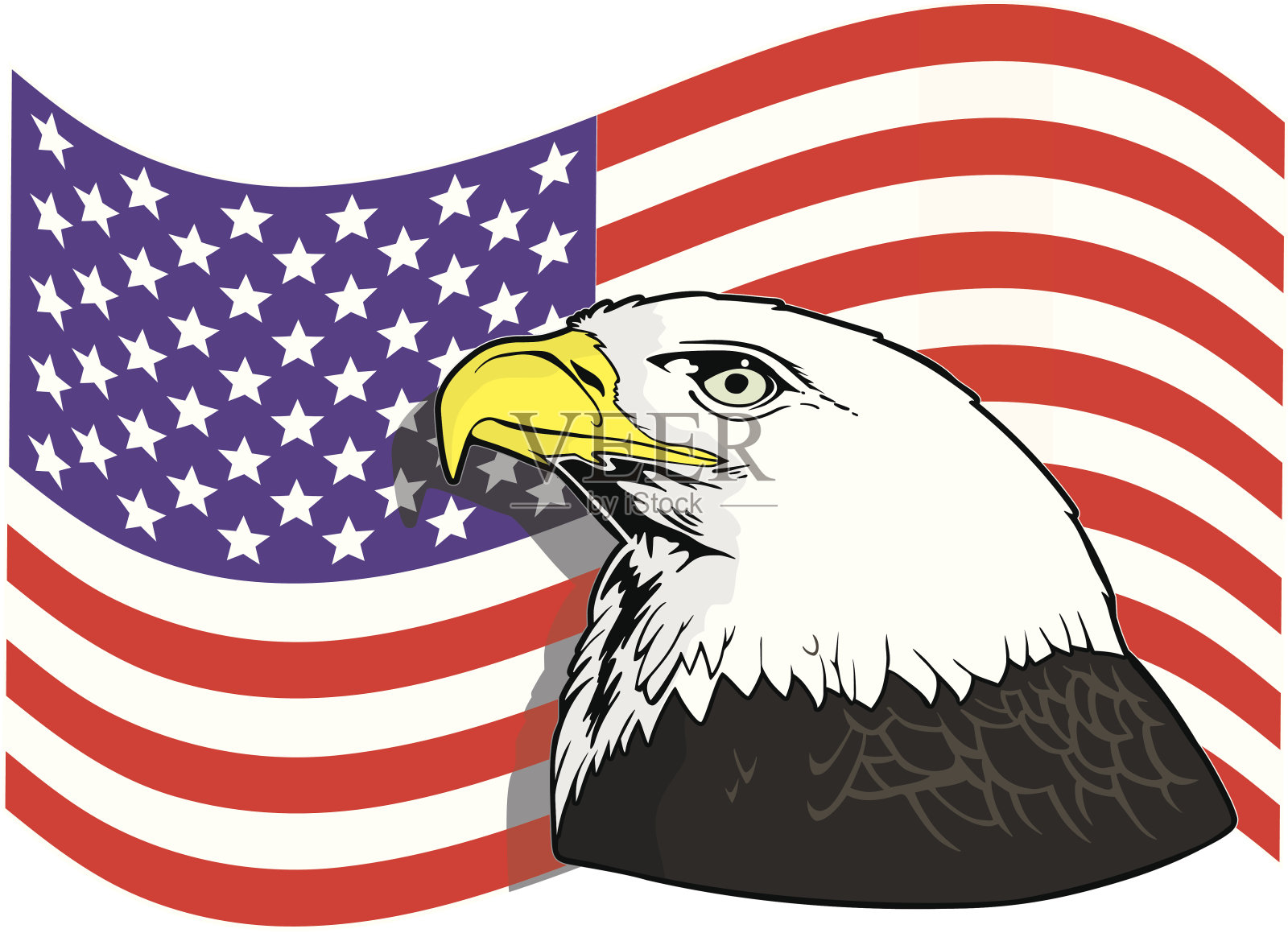 鹰的标志插画图片素材