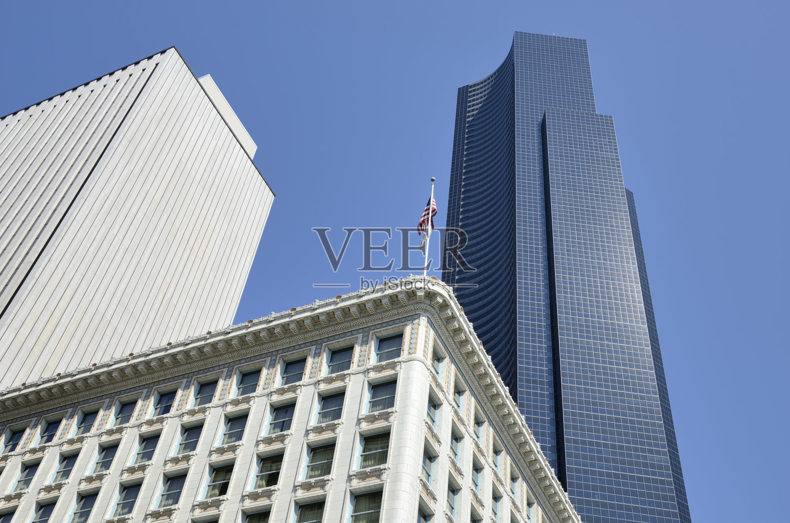 新老西雅图建筑照片摄影图片