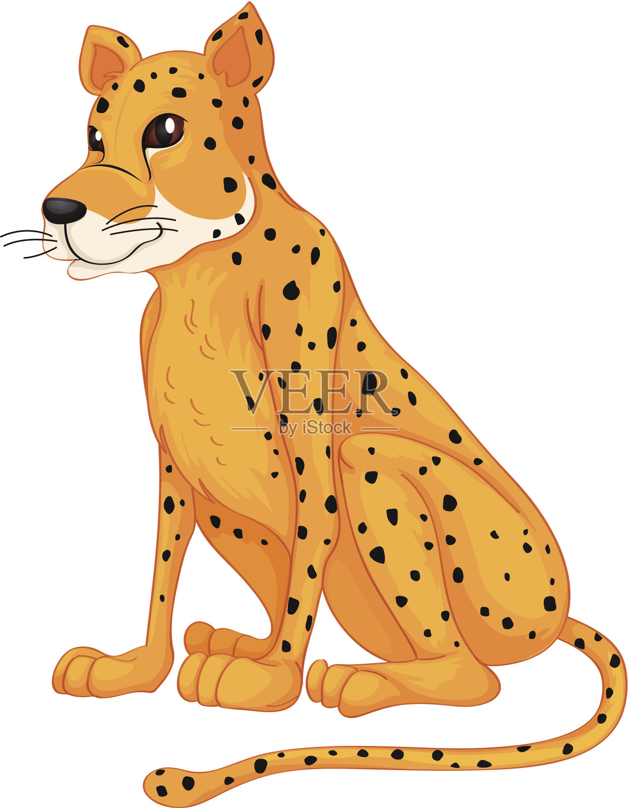 猎豹插画图片素材