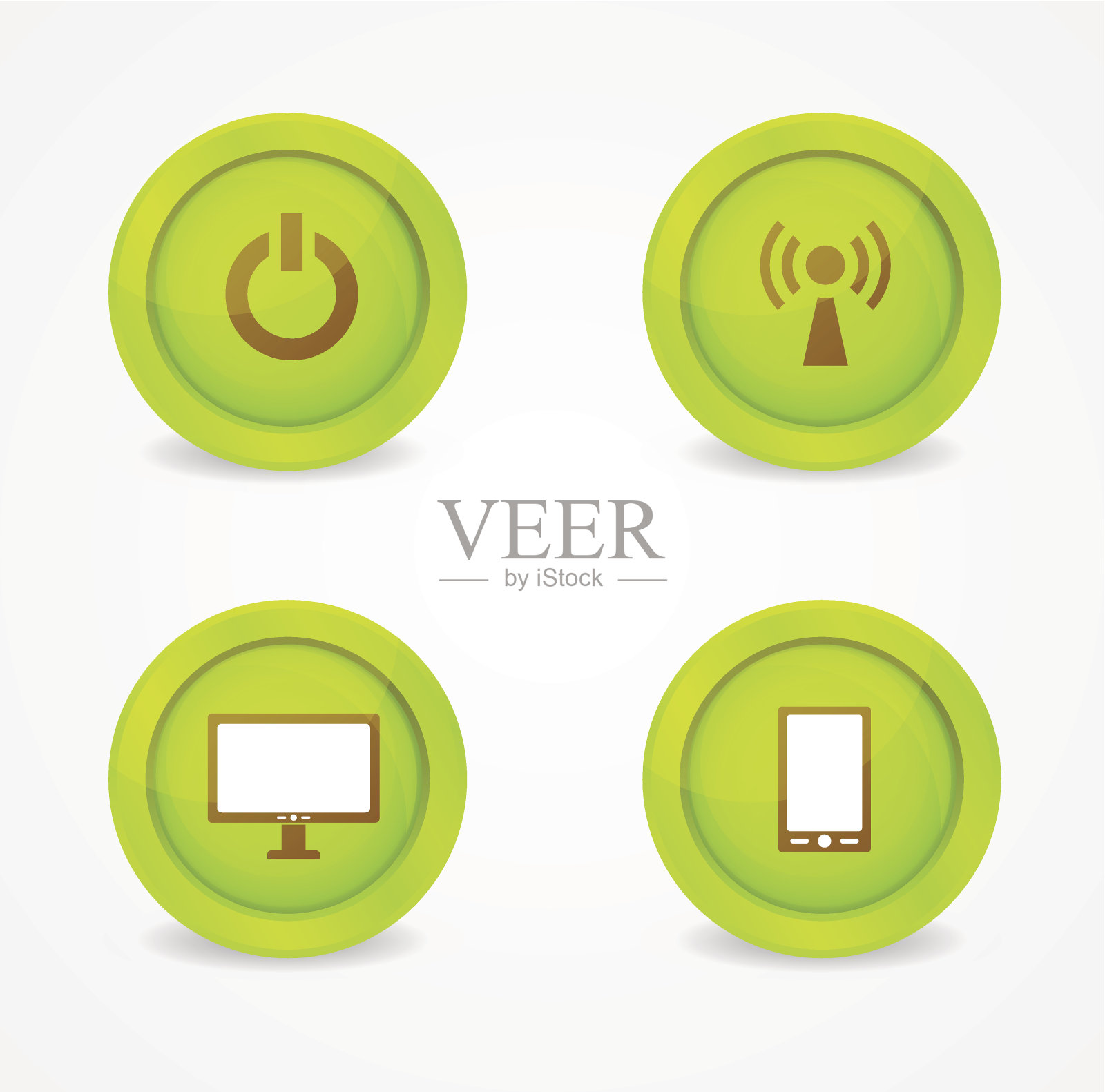 一套光滑的图标图标素材