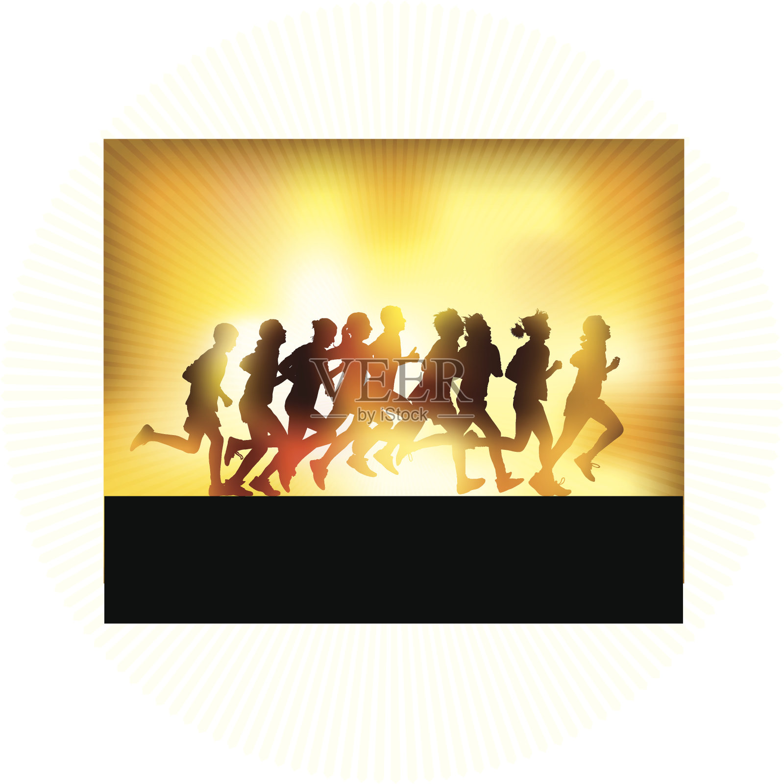 跑步的人插画图片素材