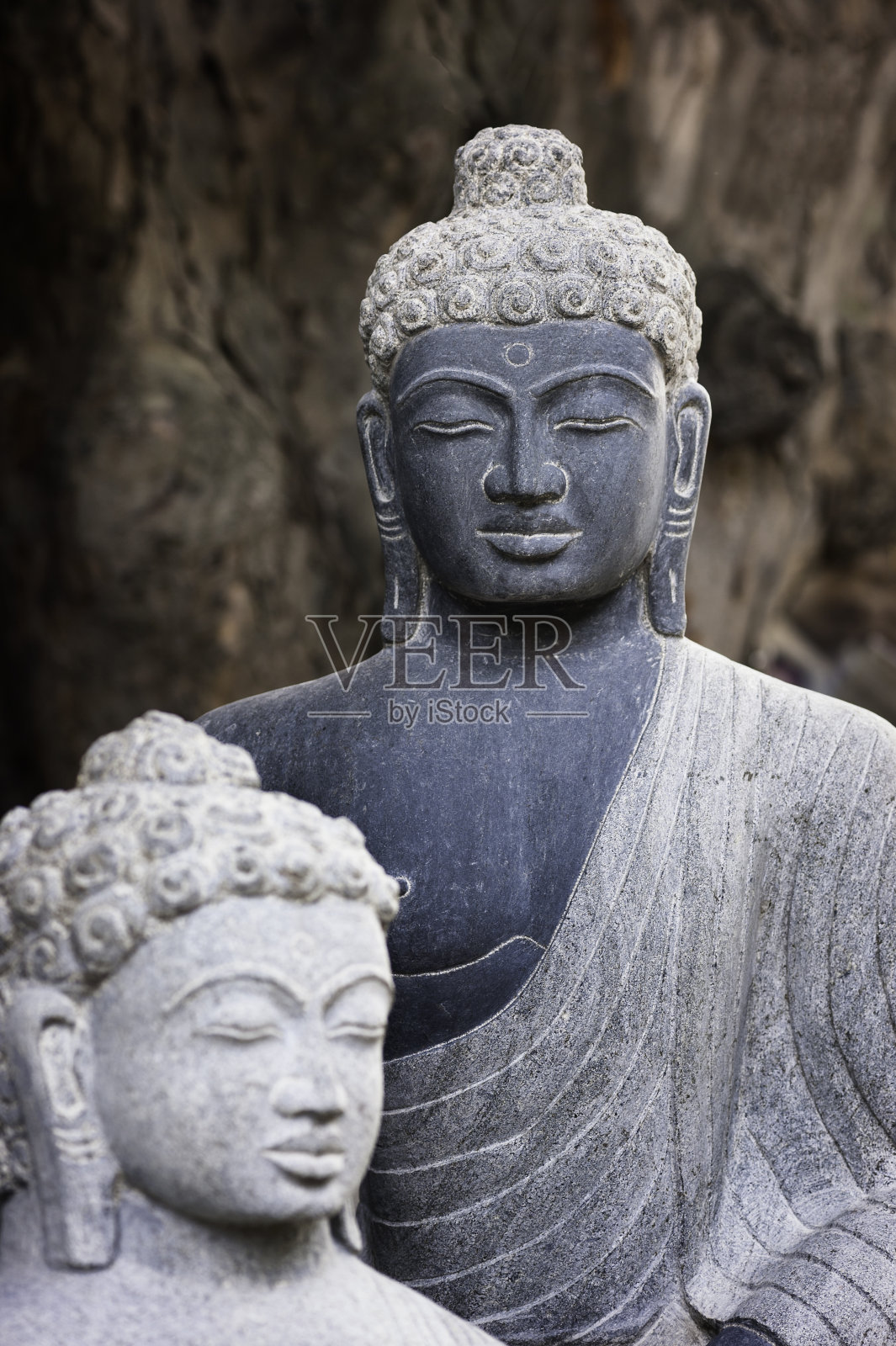 现代精美石雕，佛像，马哈巴利普兰，印度。照片摄影图片