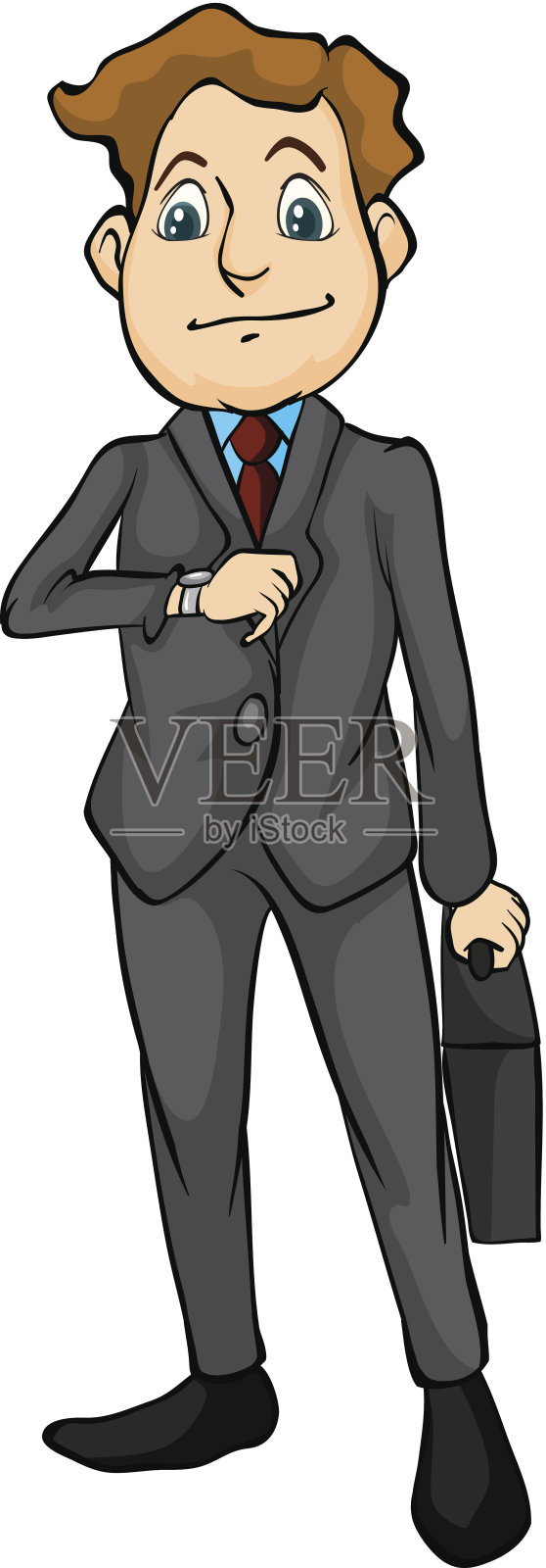 带着包微笑的男人设计元素图片