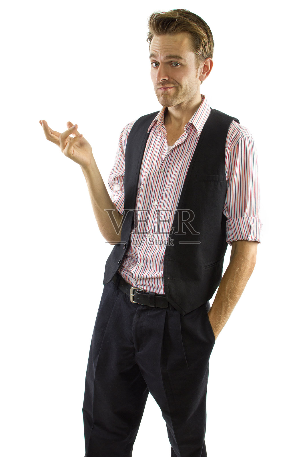 男人在一个商务休闲装展示姿态照片摄影图片