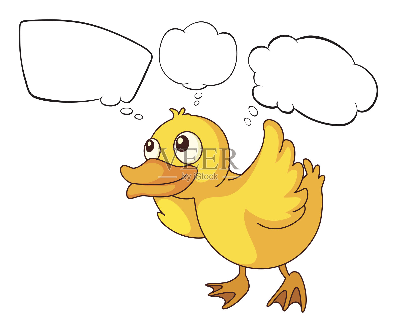 婴儿鸭思考设计元素图片