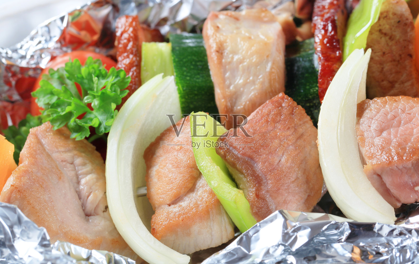 猪肉串照片摄影图片