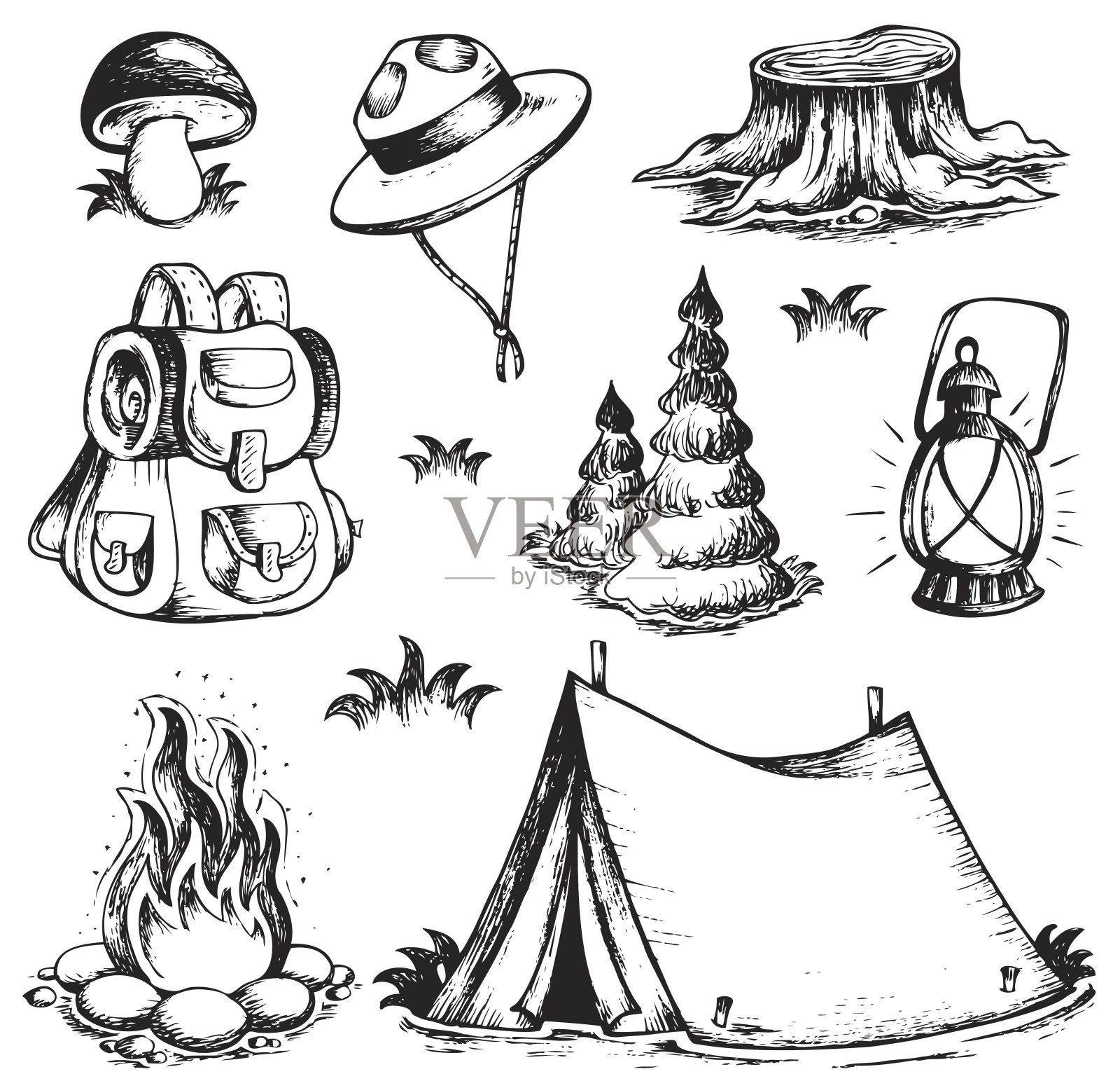 户外主题图集插画图片素材