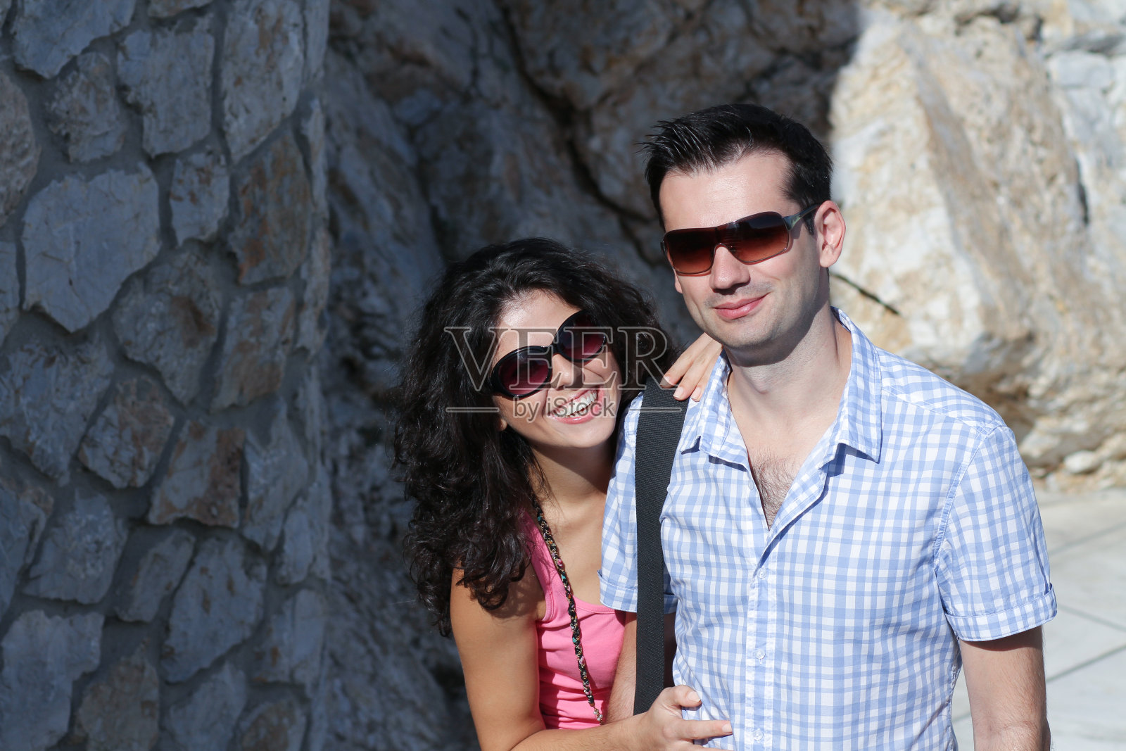 一对夫妇在雅典观光照片摄影图片