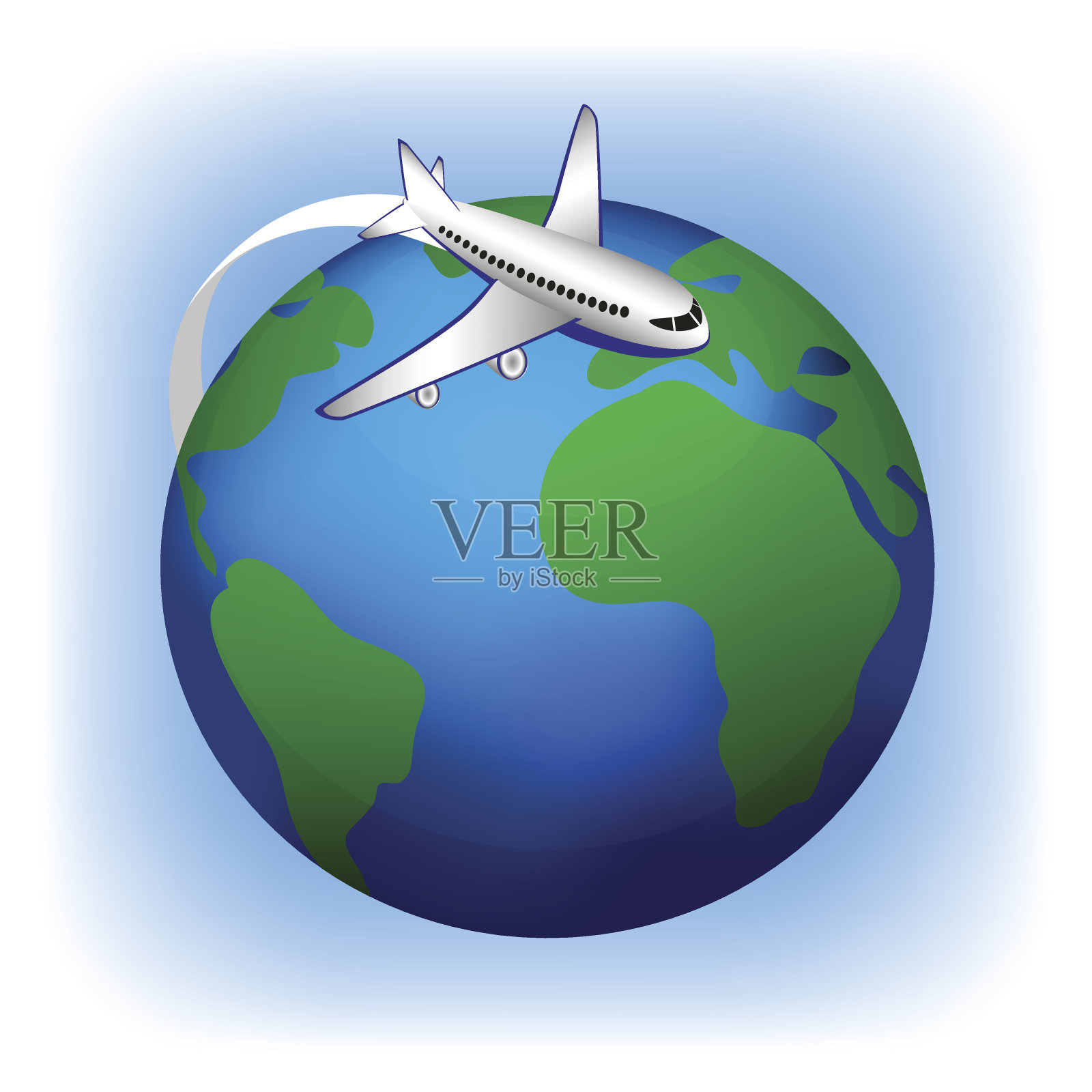 飞机旅行，矢量图标图标素材