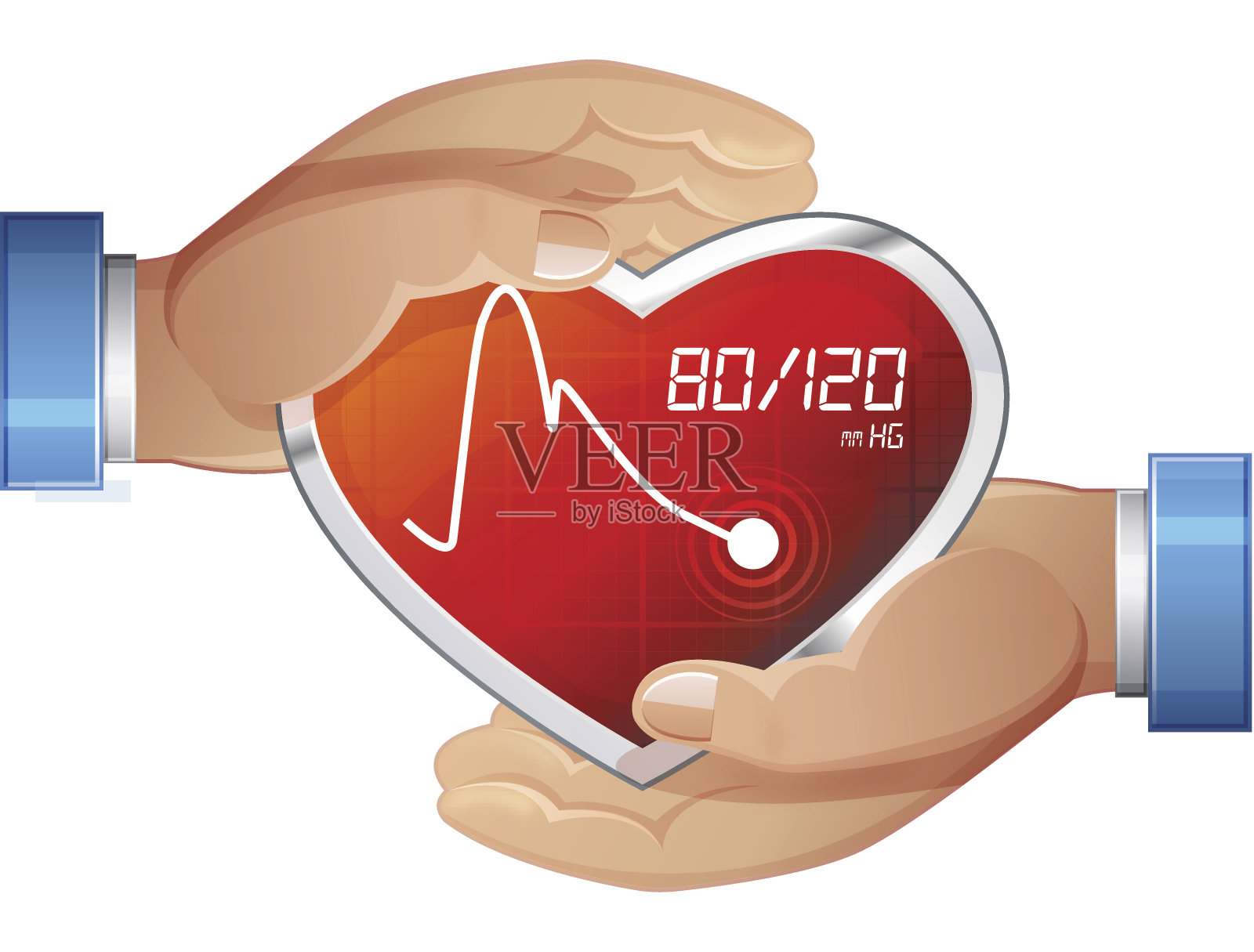 血压保健插画图片素材