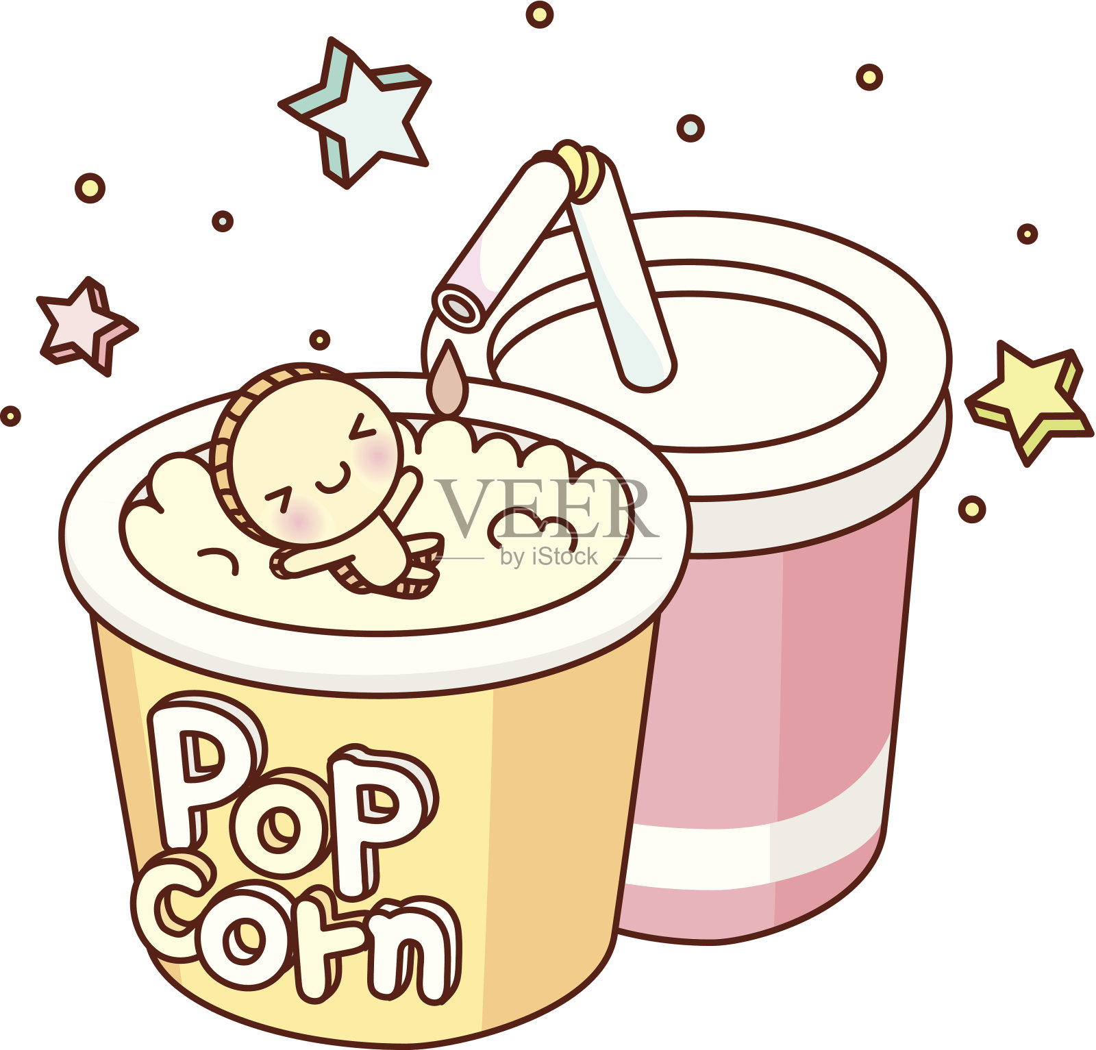 爆米花的观点插画图片素材