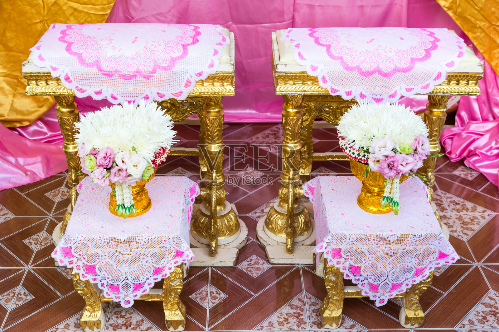 泰国婚礼手浇花束装饰照片摄影图片