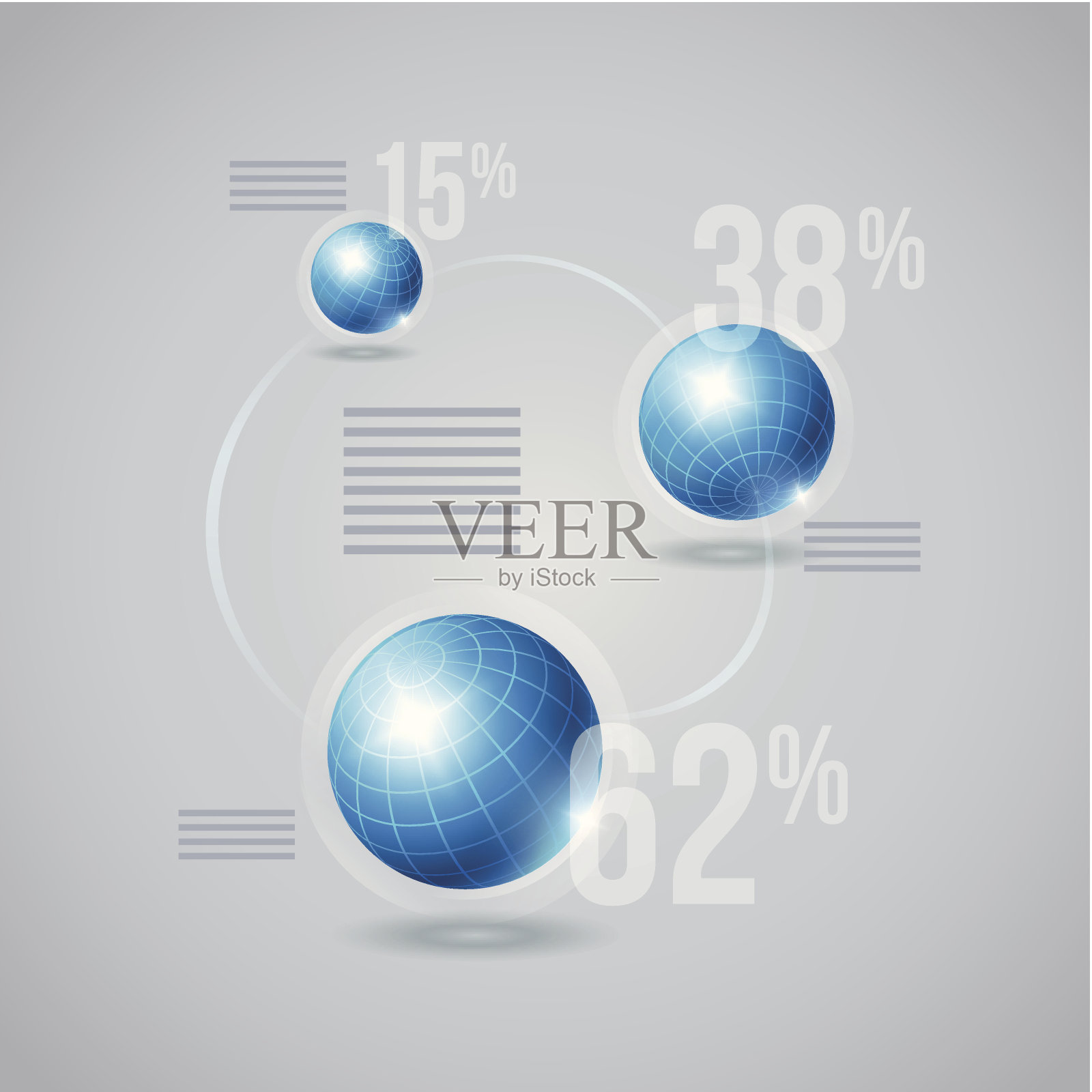 蓝色的地球仪插画图片素材